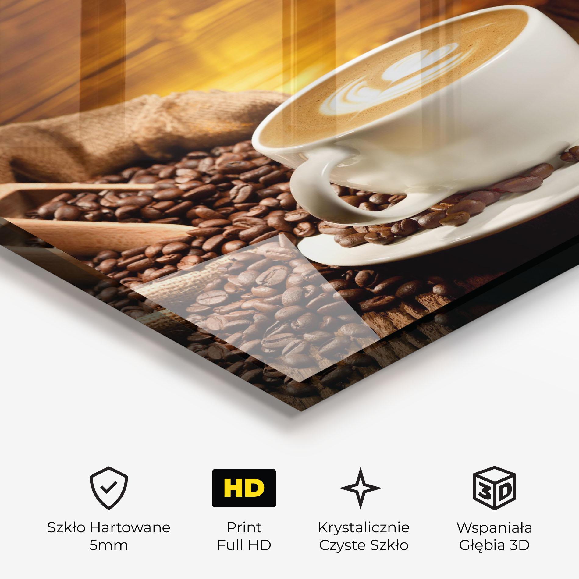 Obraz na Szkle Latte Coffee mockup 3