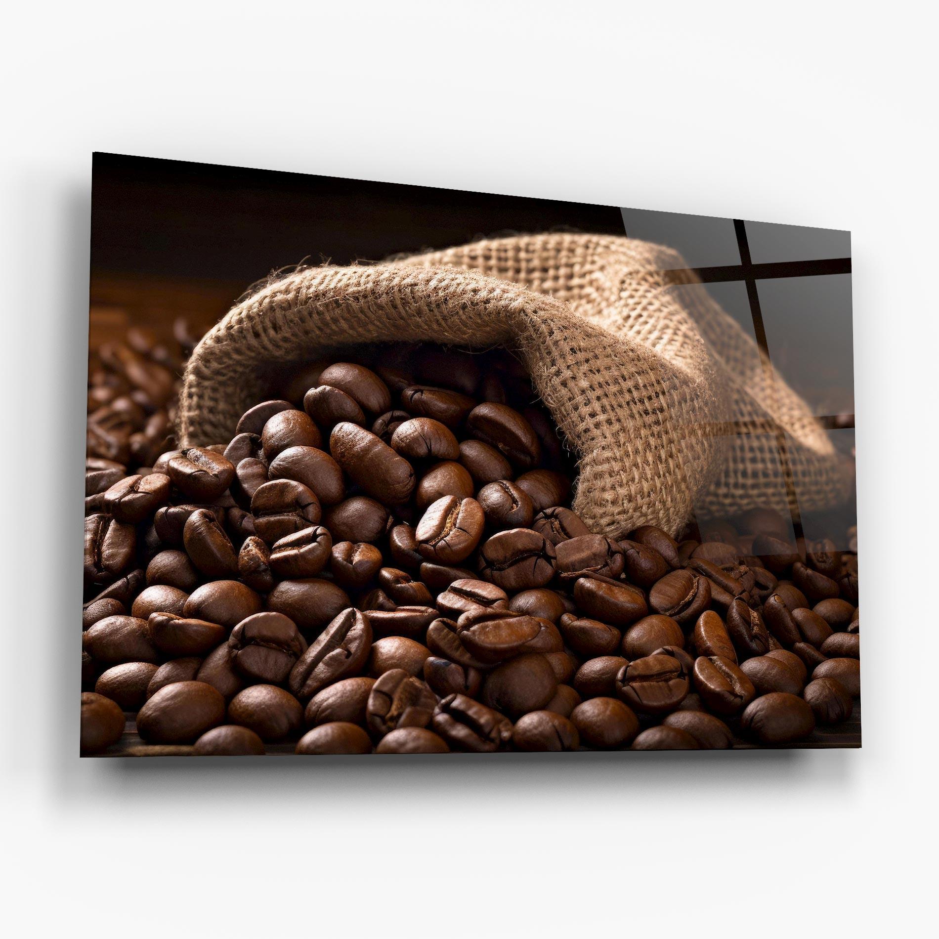 Obraz na Szkle Bag Of Coffee Beans mockup 6