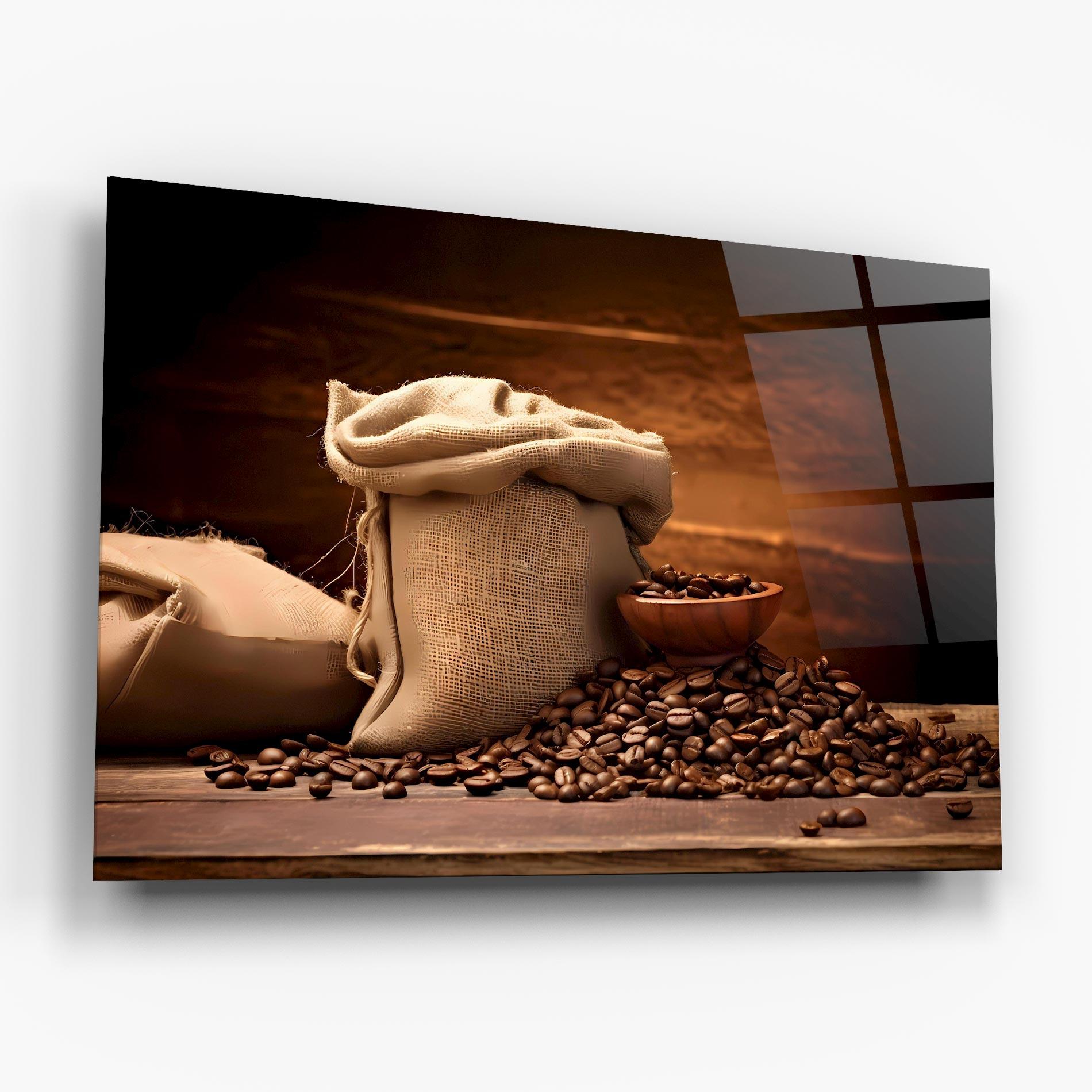 Obraz na Szkle Big Bag Of Coffee Beans mockup 6