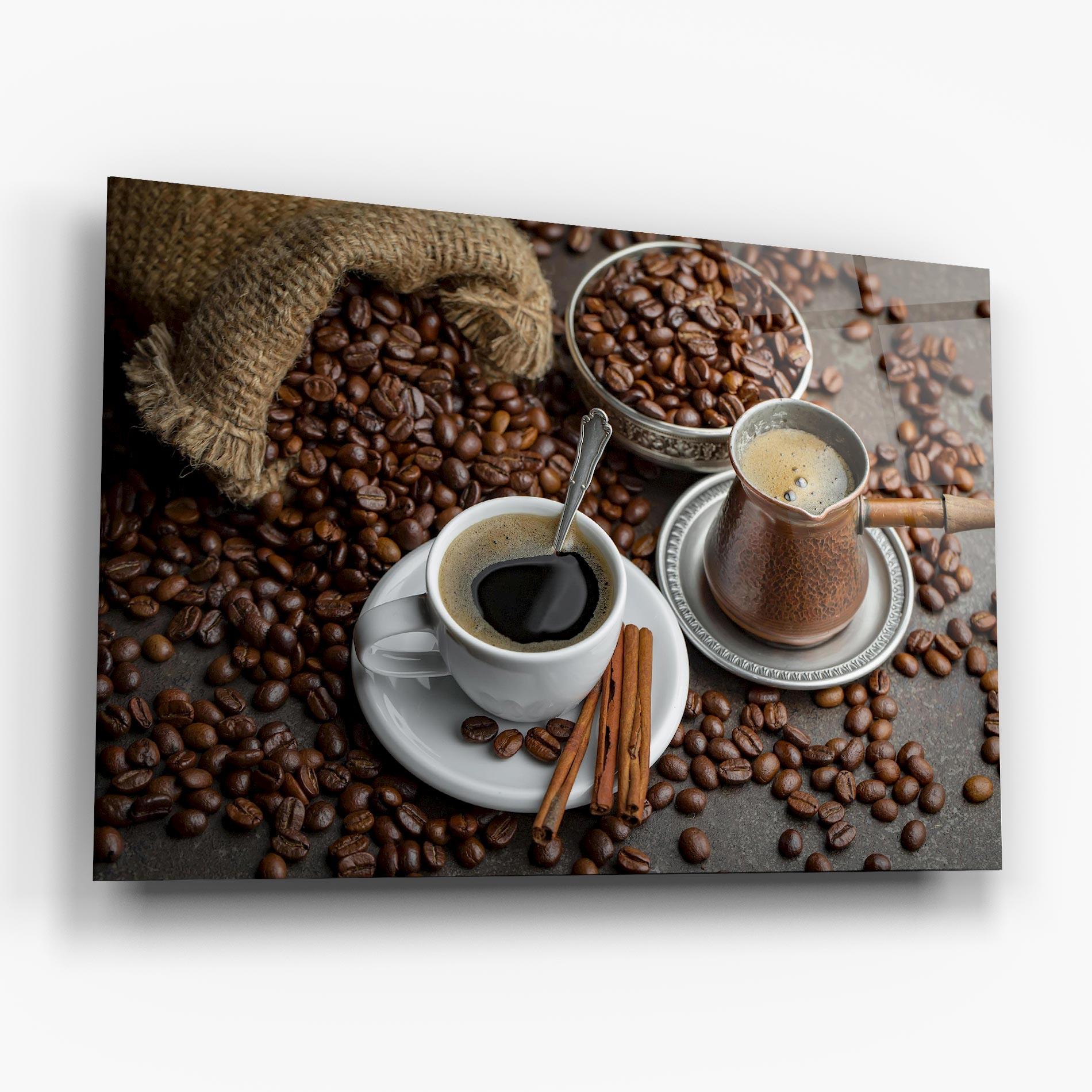 Obraz na Szkle Black Coffee Bean mockup 6