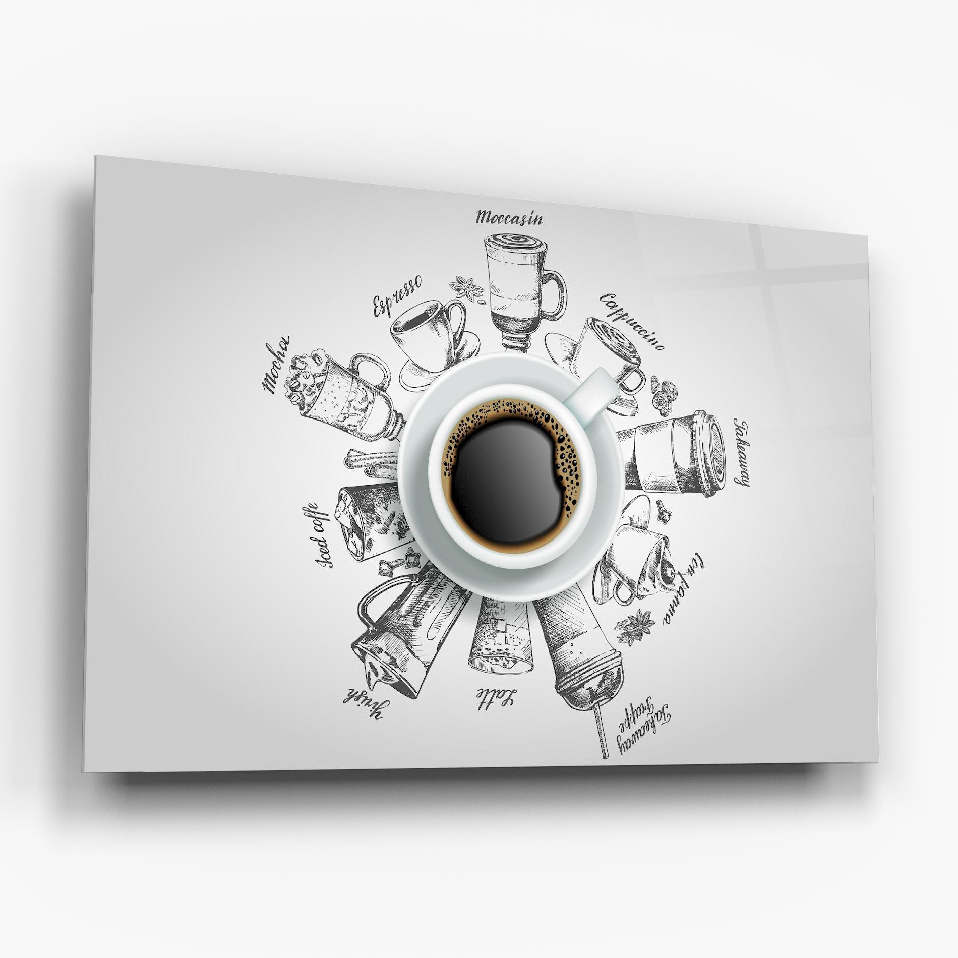 Obraz na Szkle Coffee List mockup 6