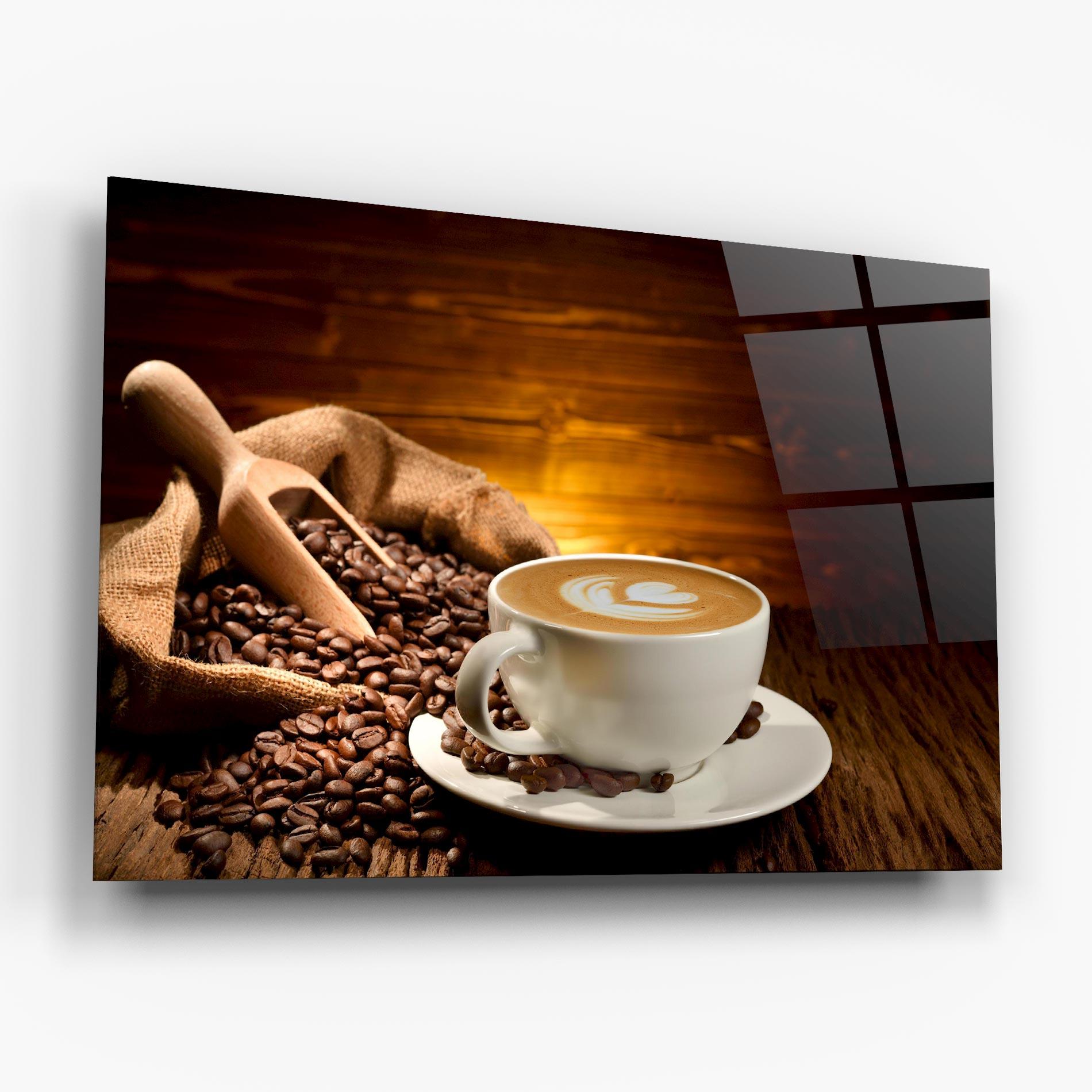 Obraz na Szkle Latte Coffee mockup 6