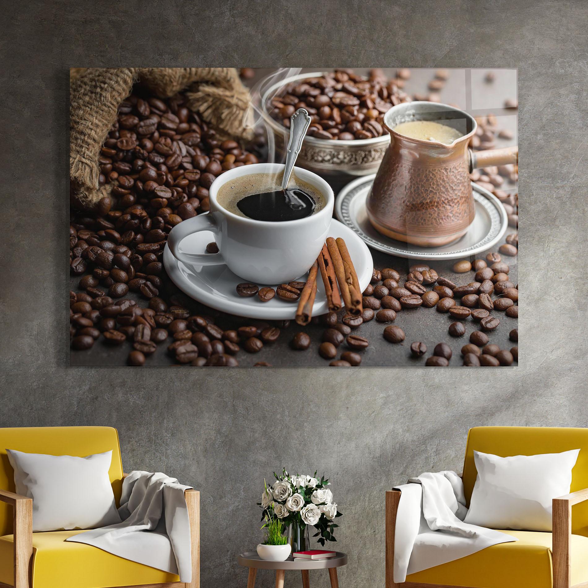 Obraz na Szkle Black Coffee Beans mockup 4
