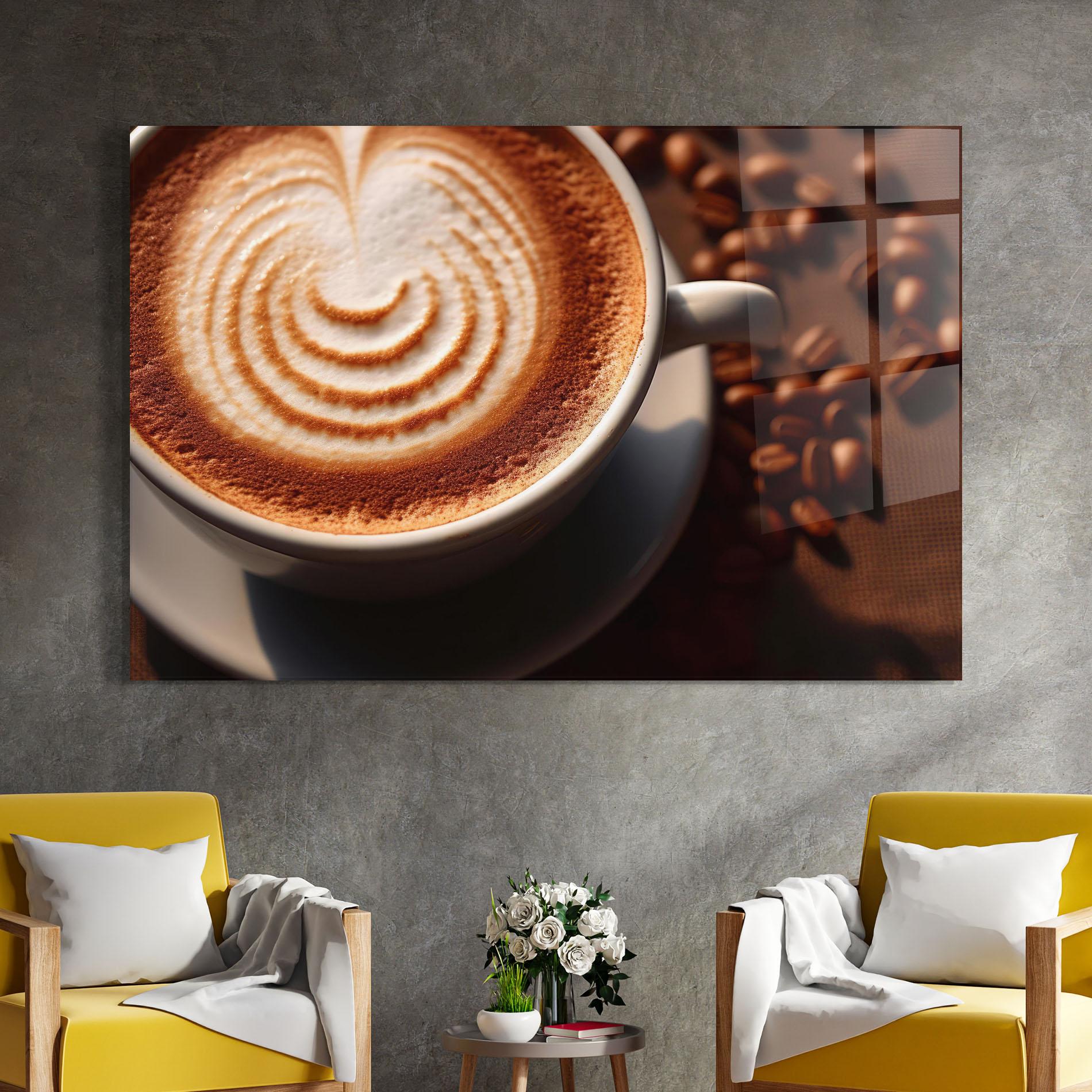 Obraz na Szkle Cappuccino mockup 4