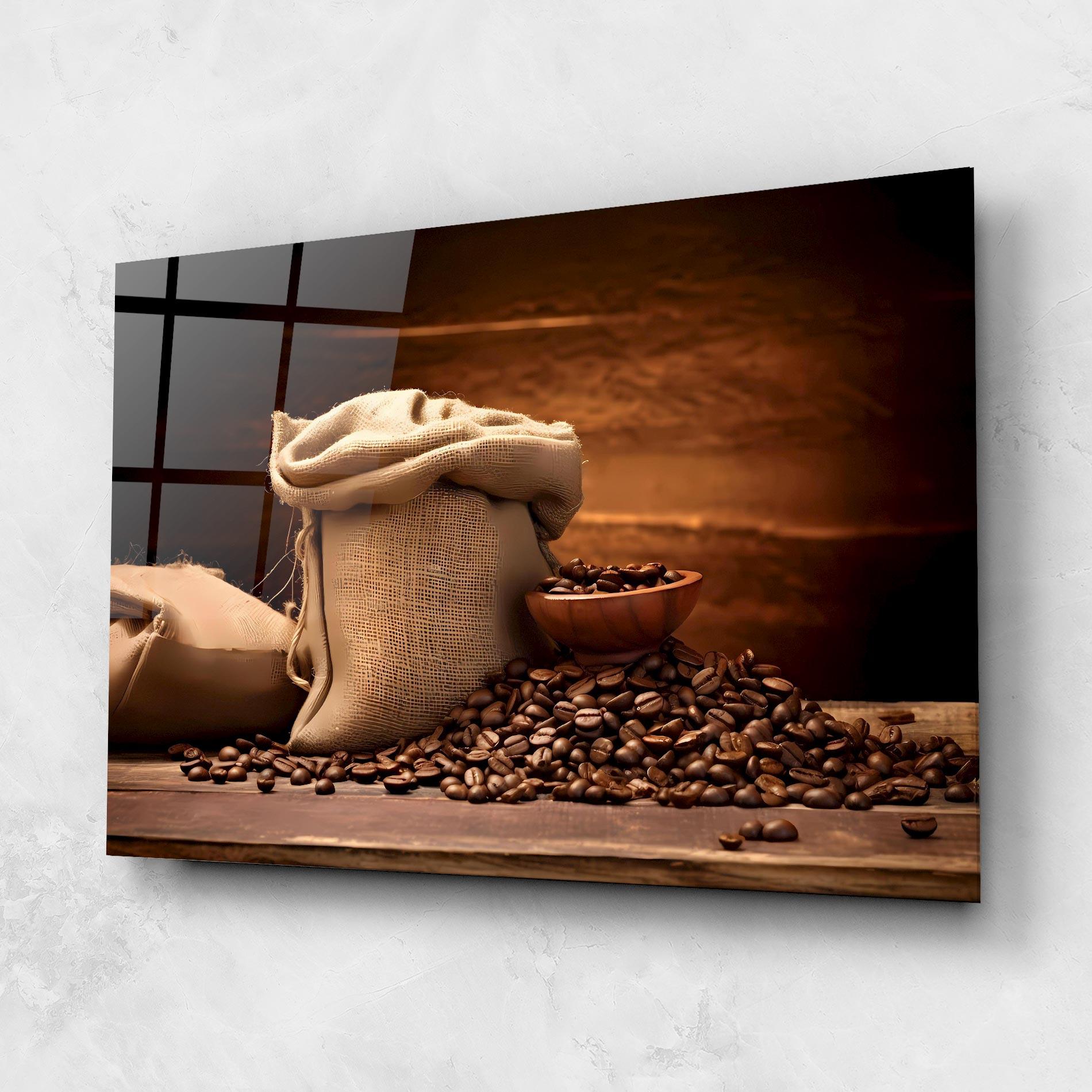 Obraz na Szkle Big Bag Of Coffee Beans mockup 1