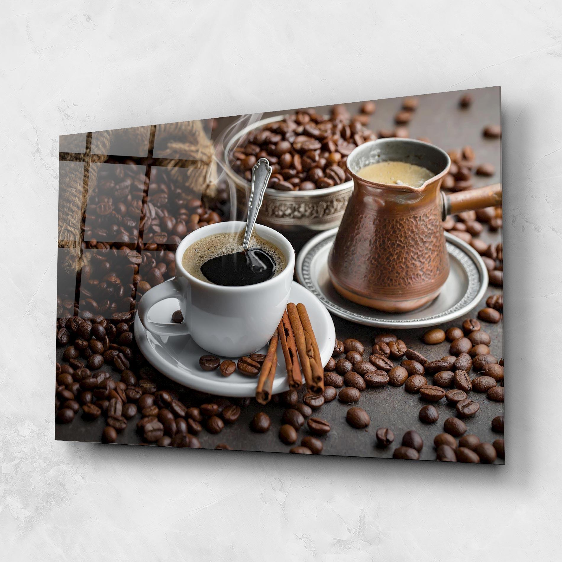 Obraz na Szkle Black Coffee Beans mockup 1