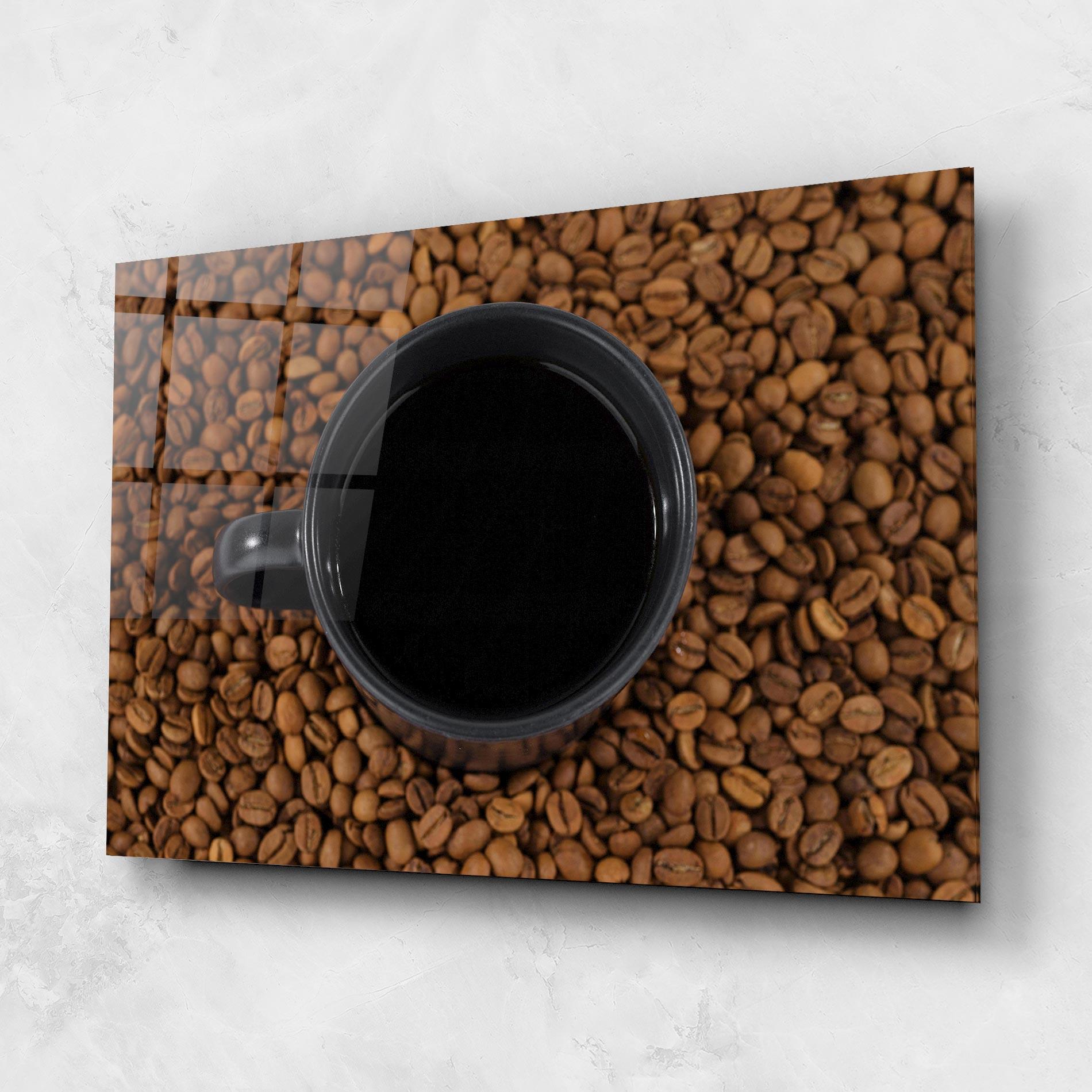 Obraz na Szkle Black Cup Of Coffee mockup 1