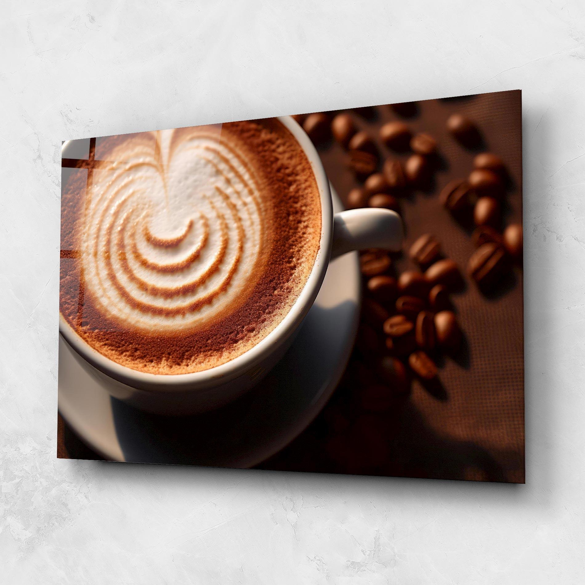 Obraz na Szkle Cappuccino mockup 1