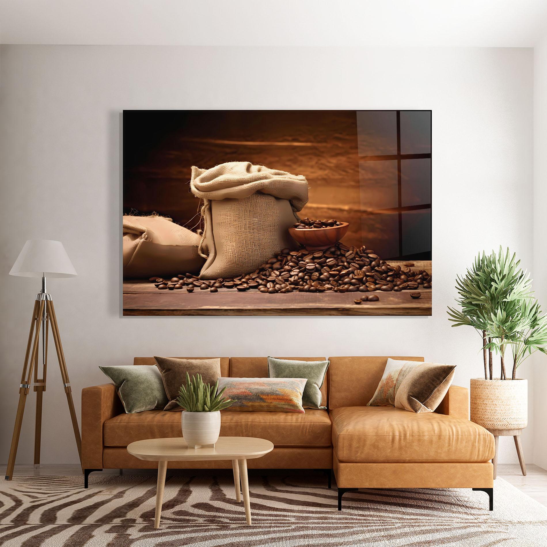 Obraz na Szkle Big Bag Of Coffee Beans mockup 7