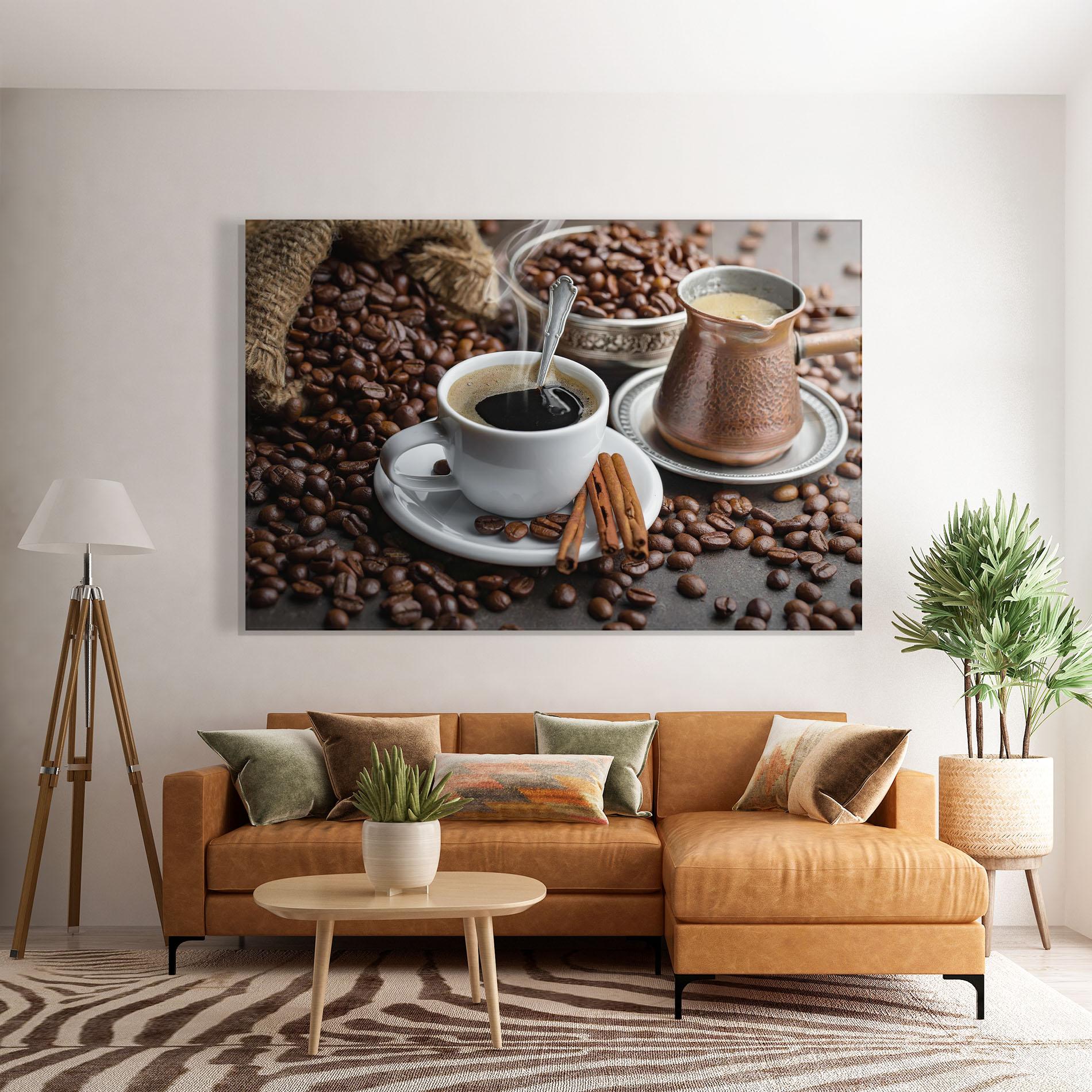 Obraz na Szkle Black Coffee Beans mockup 7