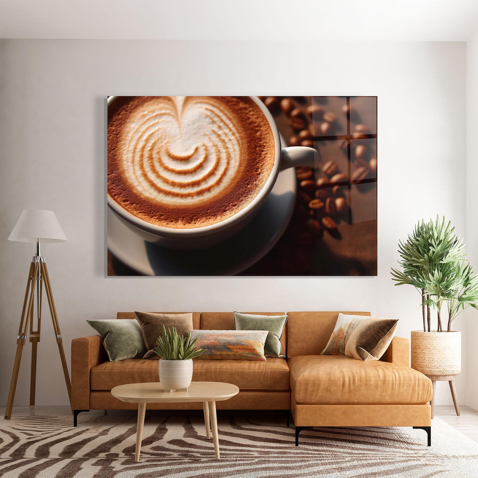 Obraz na Szkle Cappuccino mockup 7