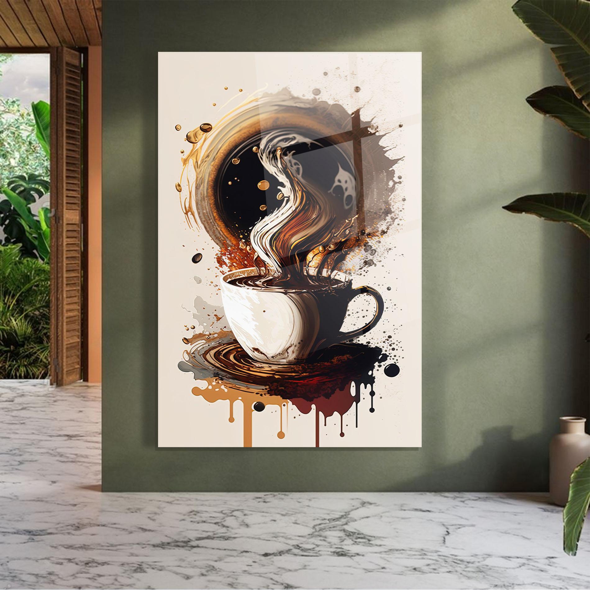 Obraz na Szkle Coffee Art mockup 7