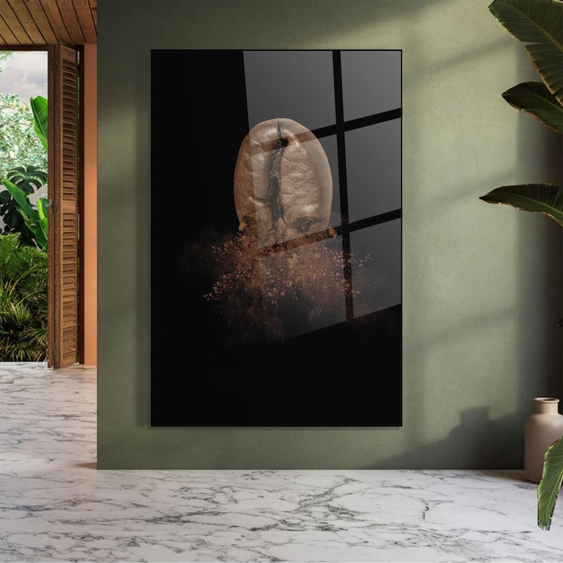 Obraz na Szkle Coffee Bean Explosion mockup 7