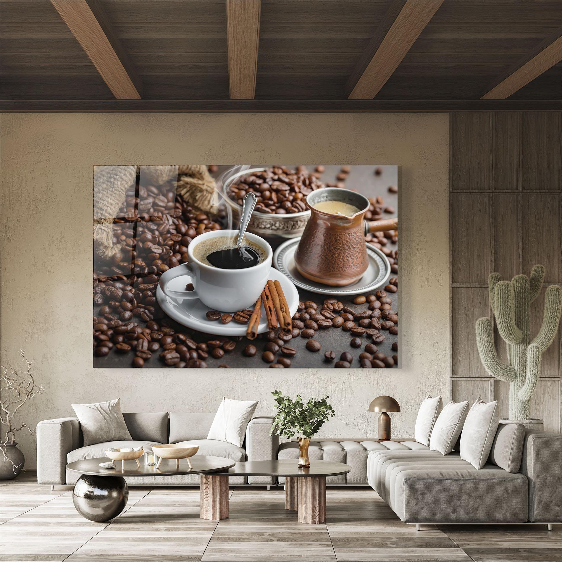 Obraz na Szkle Black Coffee Beans mockup 8