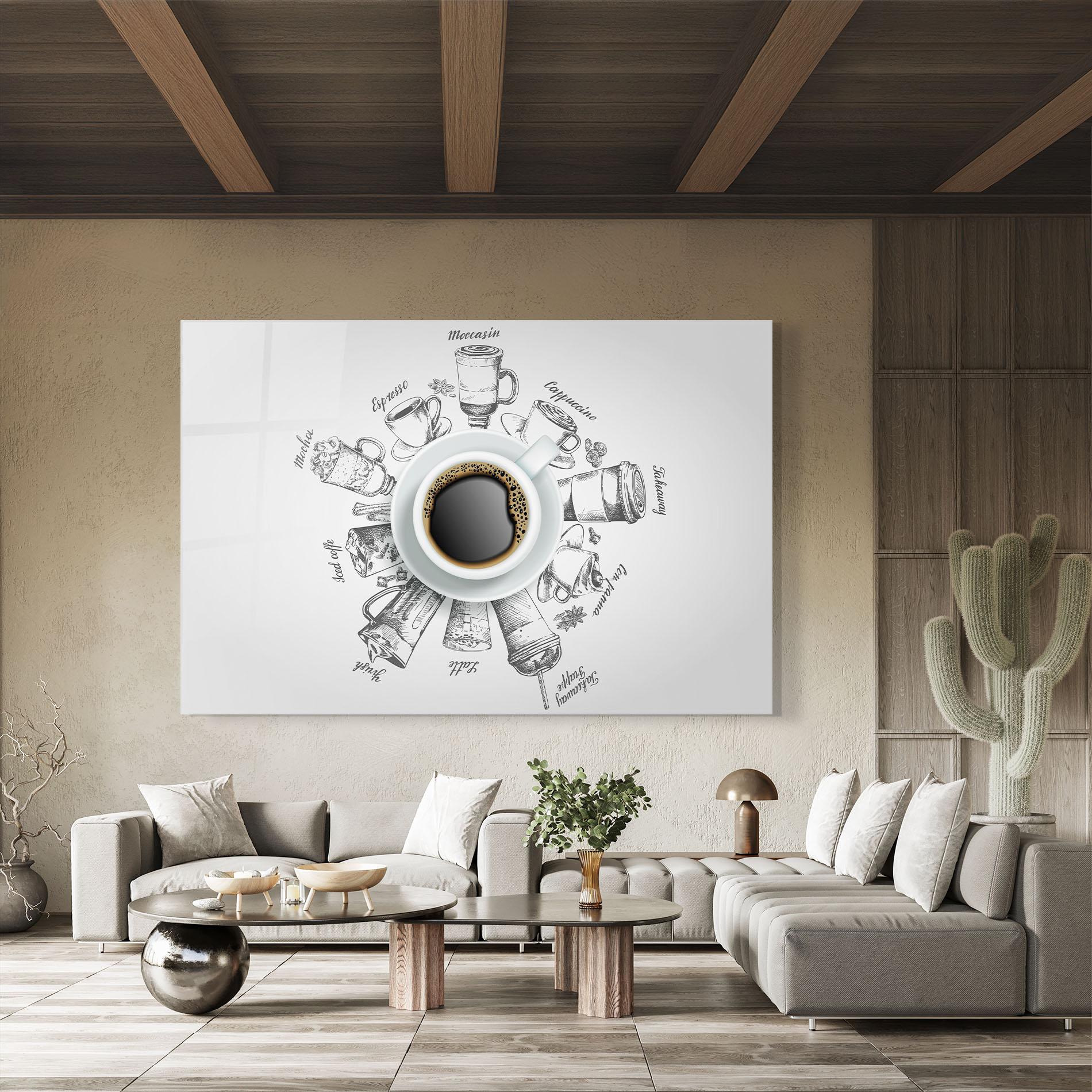 Obraz na Szkle Coffee List mockup 8