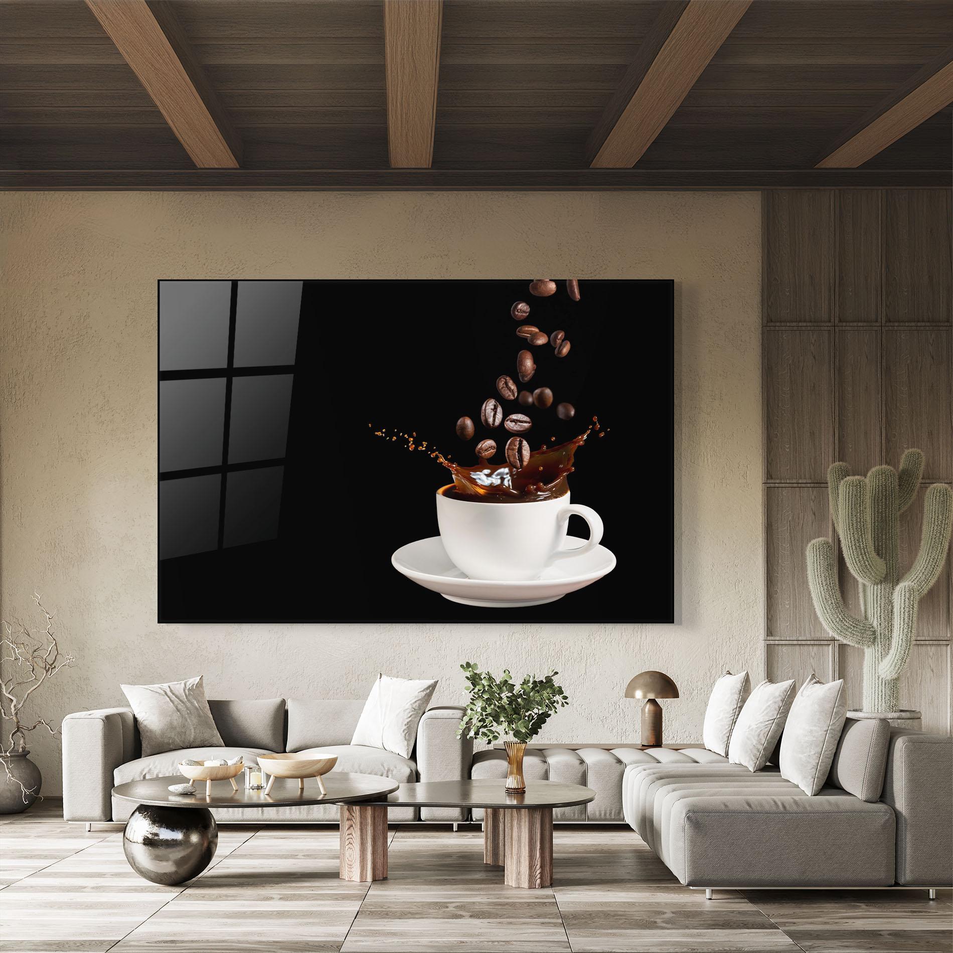 Obraz na Szkle Coffee Splashes mockup 8