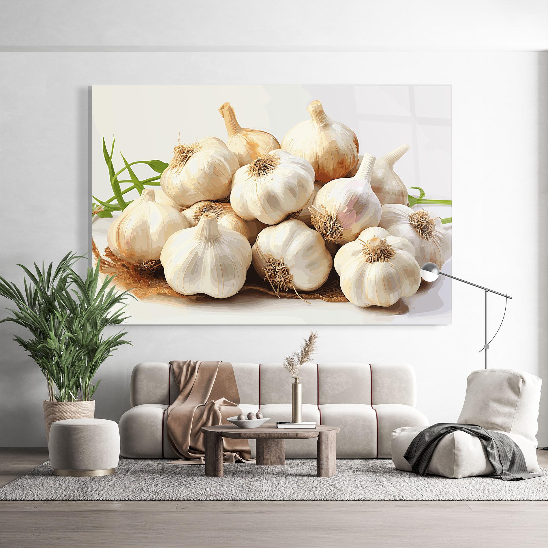 Obraz na Szkle Garlic Art mockup 9
