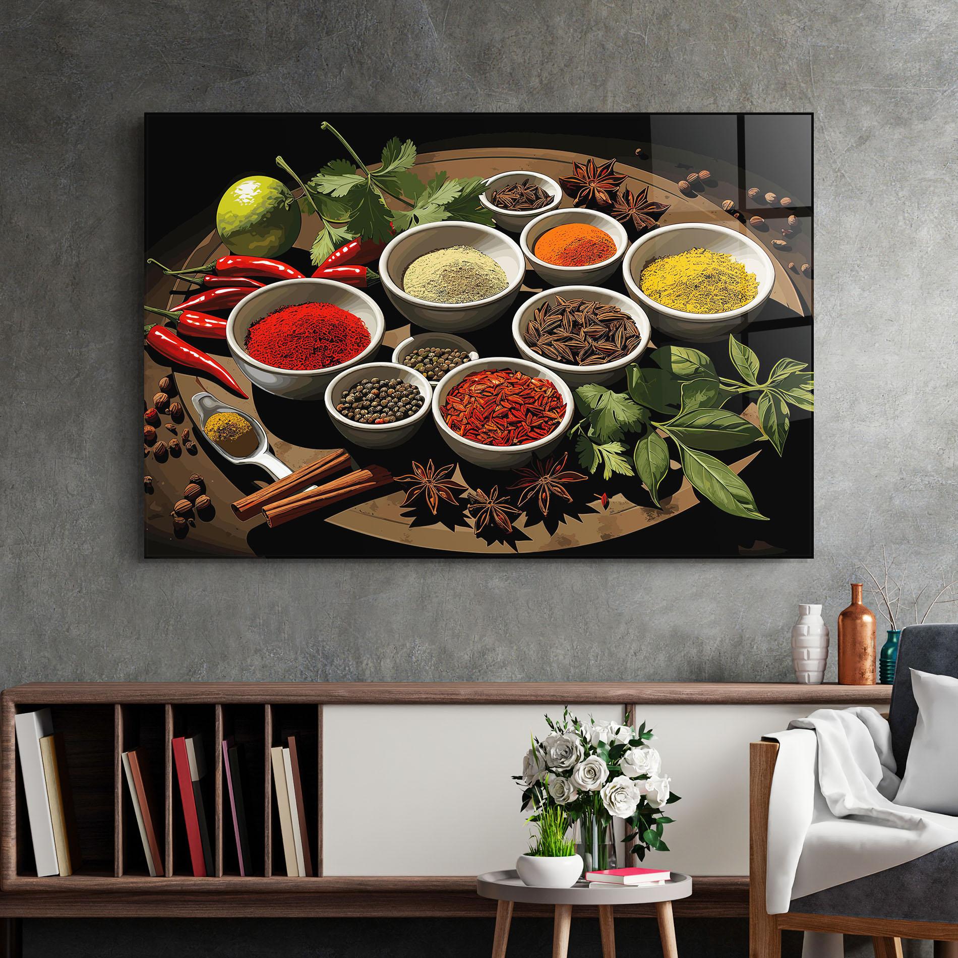 Obraz na Szkle Colorful Seasonings mockup 2