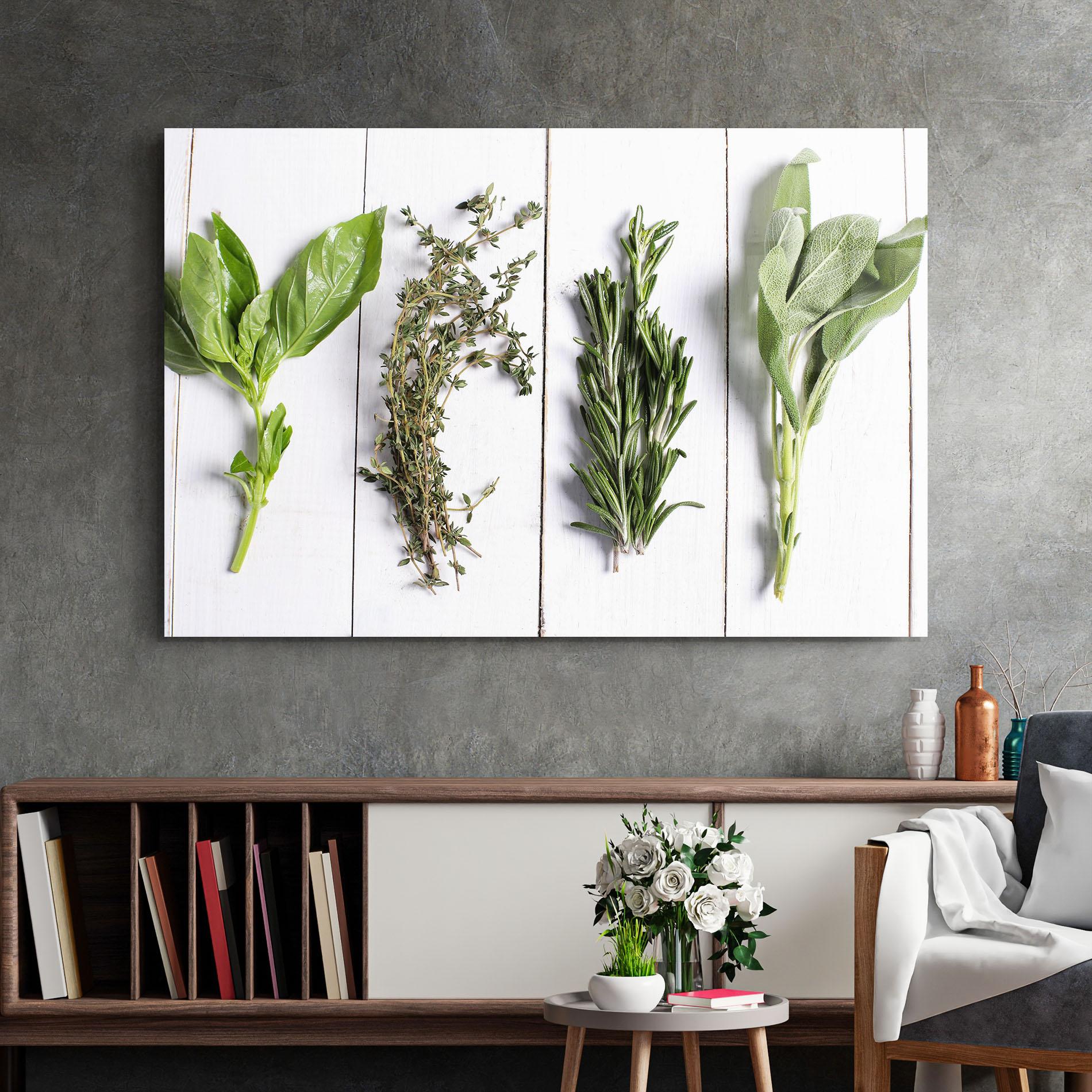 Obraz na Szkle Different Herbs mockup 2
