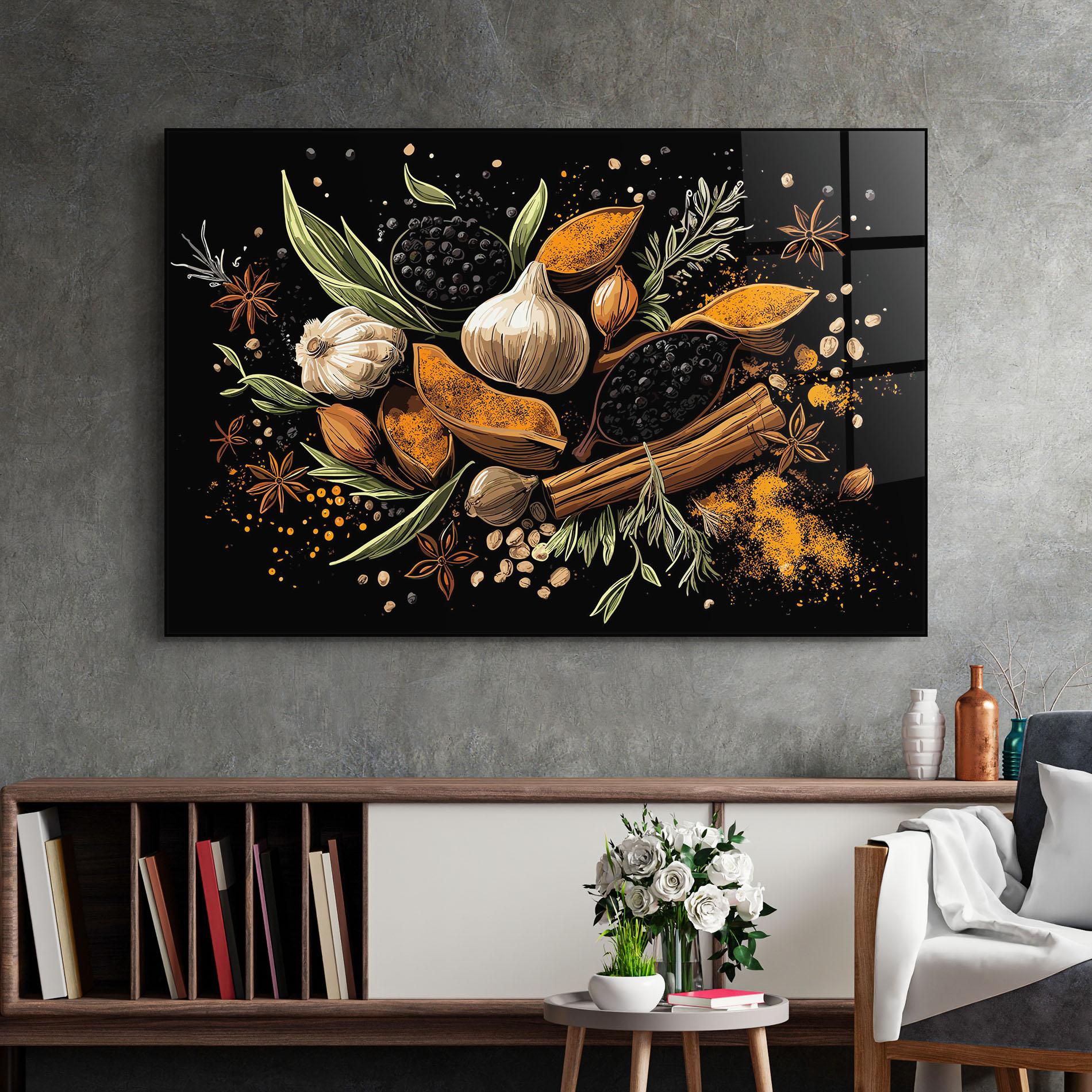 Obraz na Szkle Garlic And Spices mockup 2