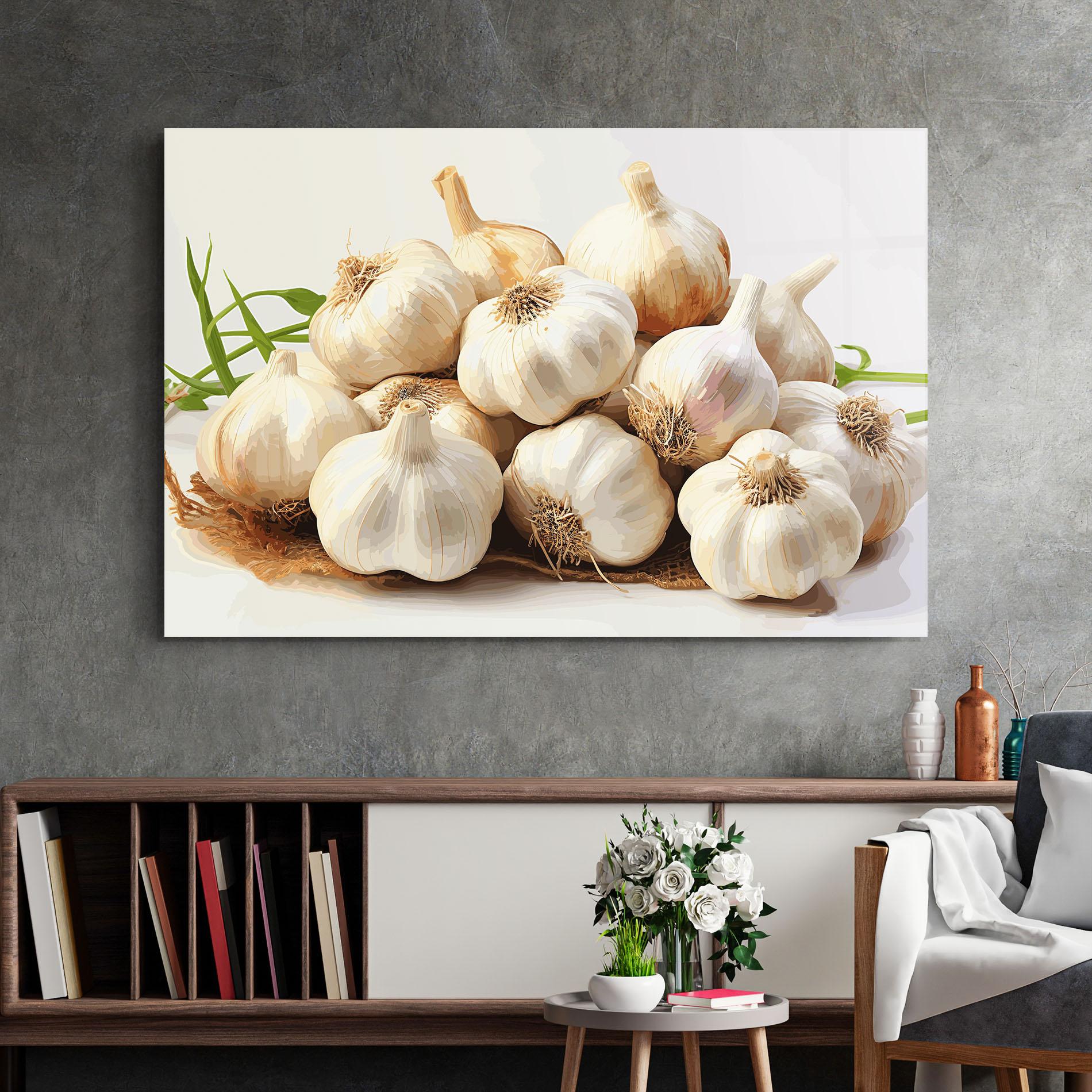 Obraz na Szkle Garlic Art mockup 2