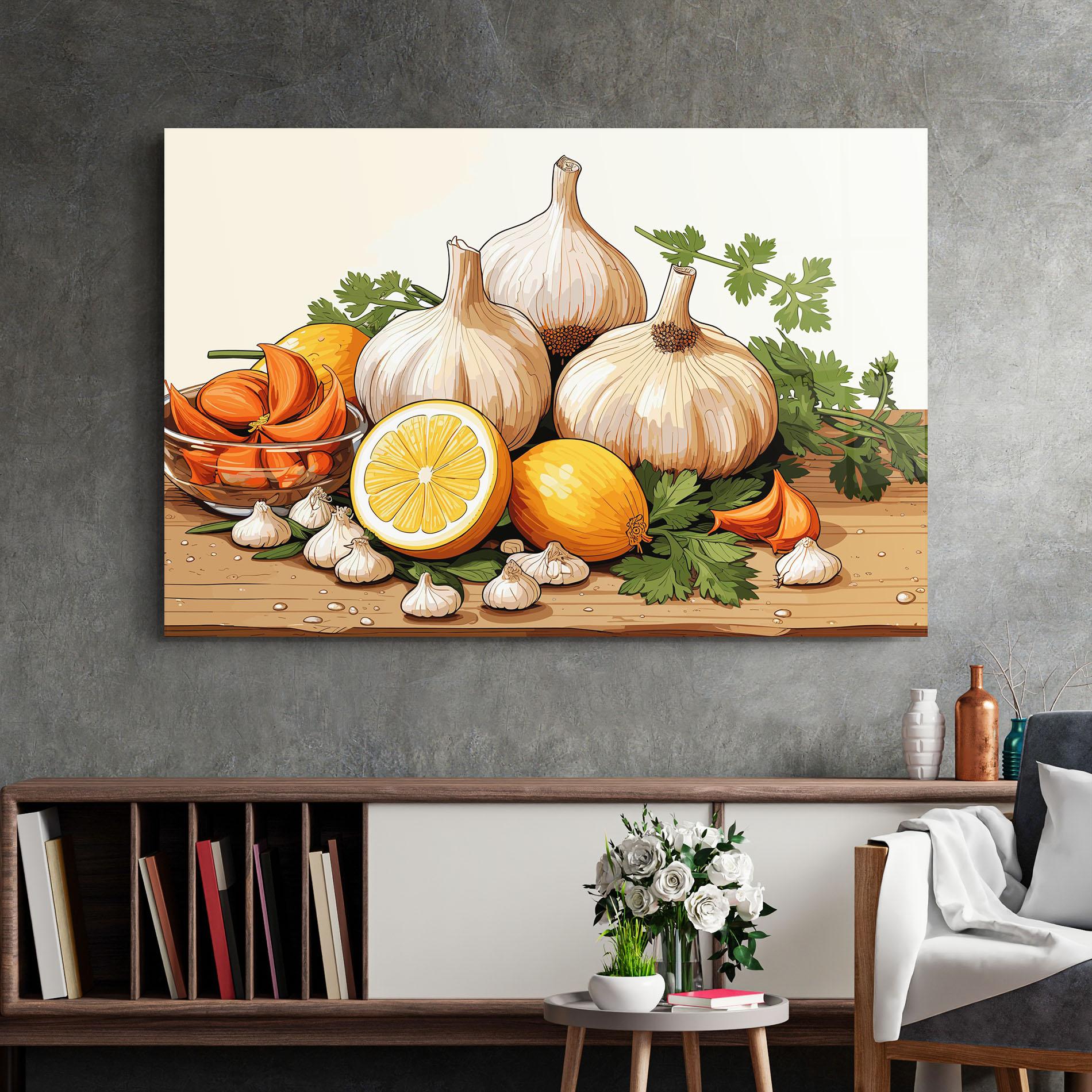 Obraz na Szkle Garlic Seasoning mockup 2