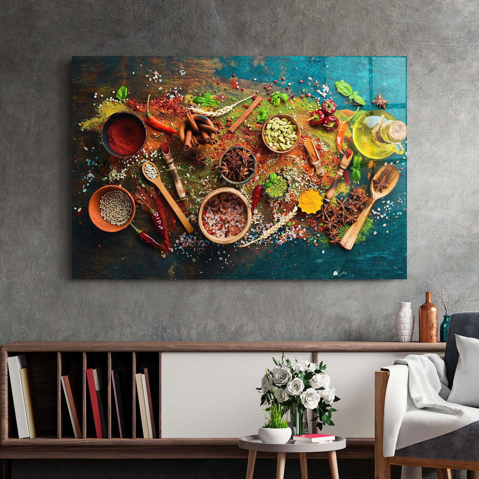 Obraz na Szkle Seasonings Mix mockup 2