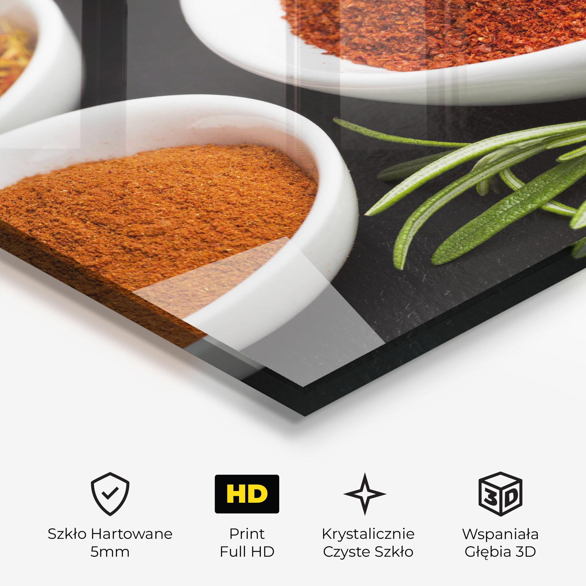 Obraz na Szkle Close Up Spices Powder mockup 3