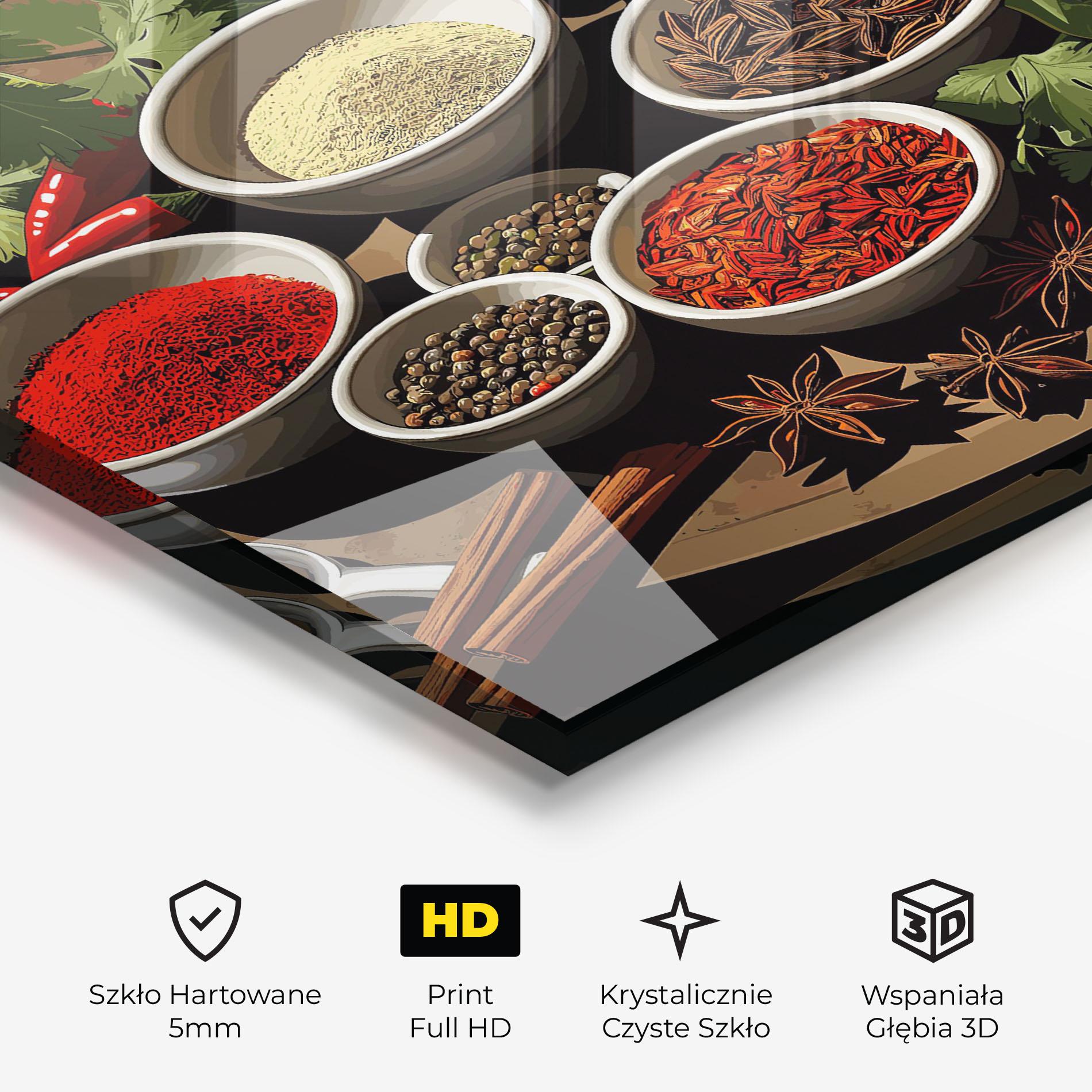 Obraz na Szkle Colorful Seasonings mockup 3