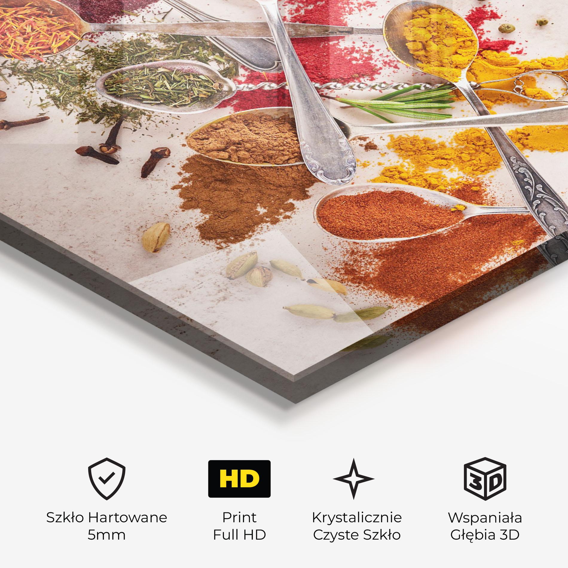 Obraz na Szkle Colorful Spices Cooking mockup 3