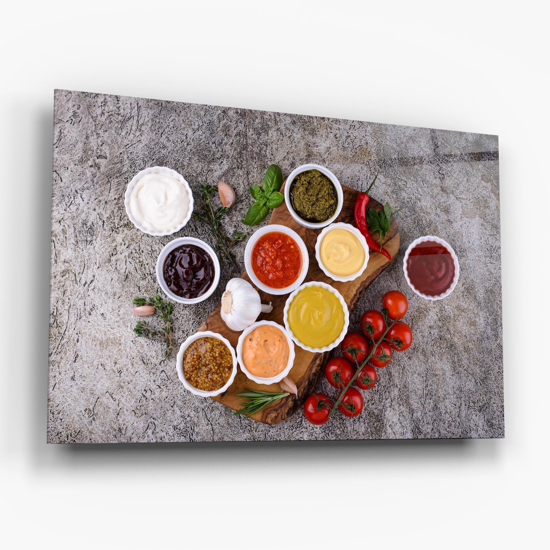 Obraz na Szkle Different Sauces mockup 6