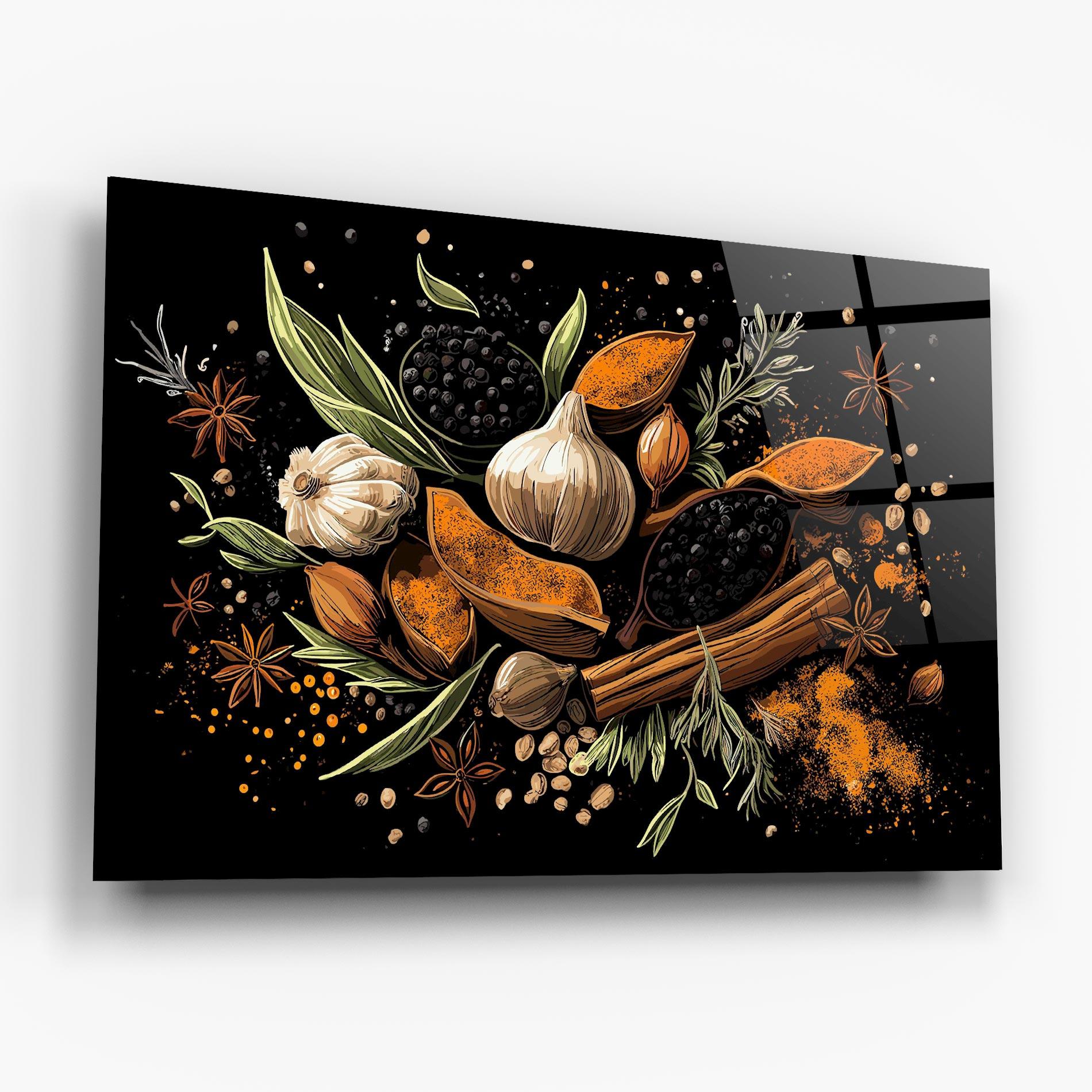 Obraz na Szkle Garlic And Spices mockup 6