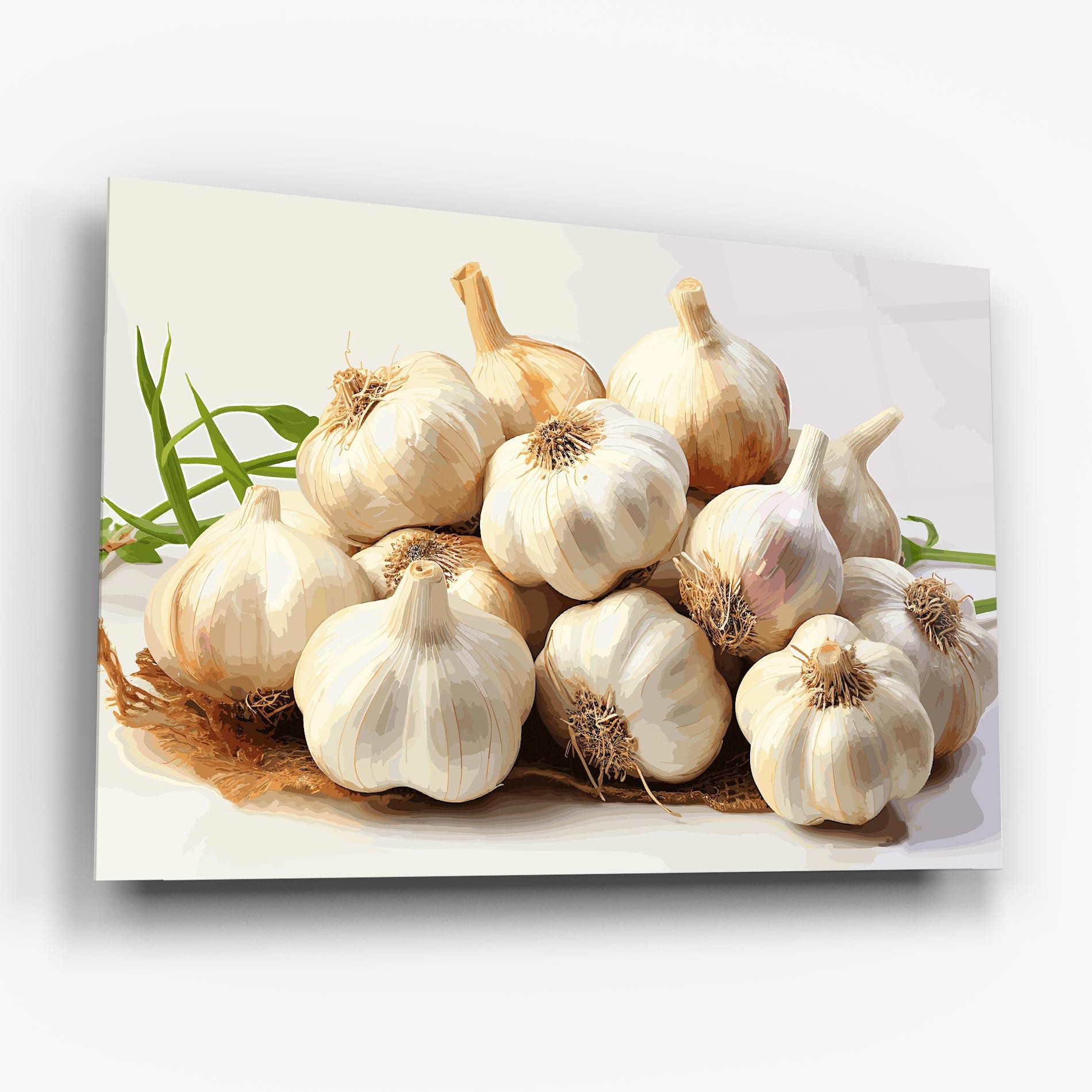 Obraz na Szkle Garlic Art mockup 6
