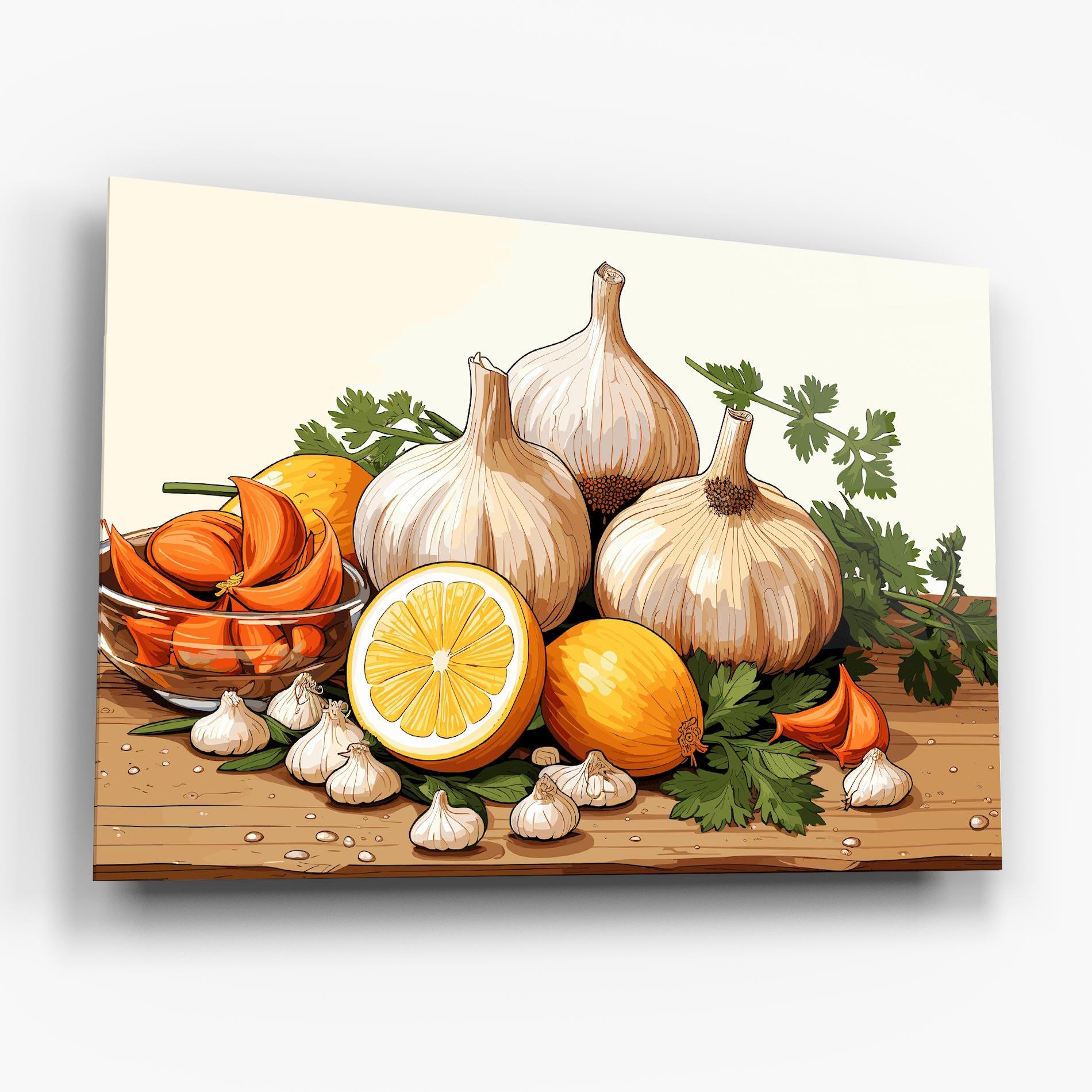 Obraz na Szkle Garlic Seasoning mockup 6
