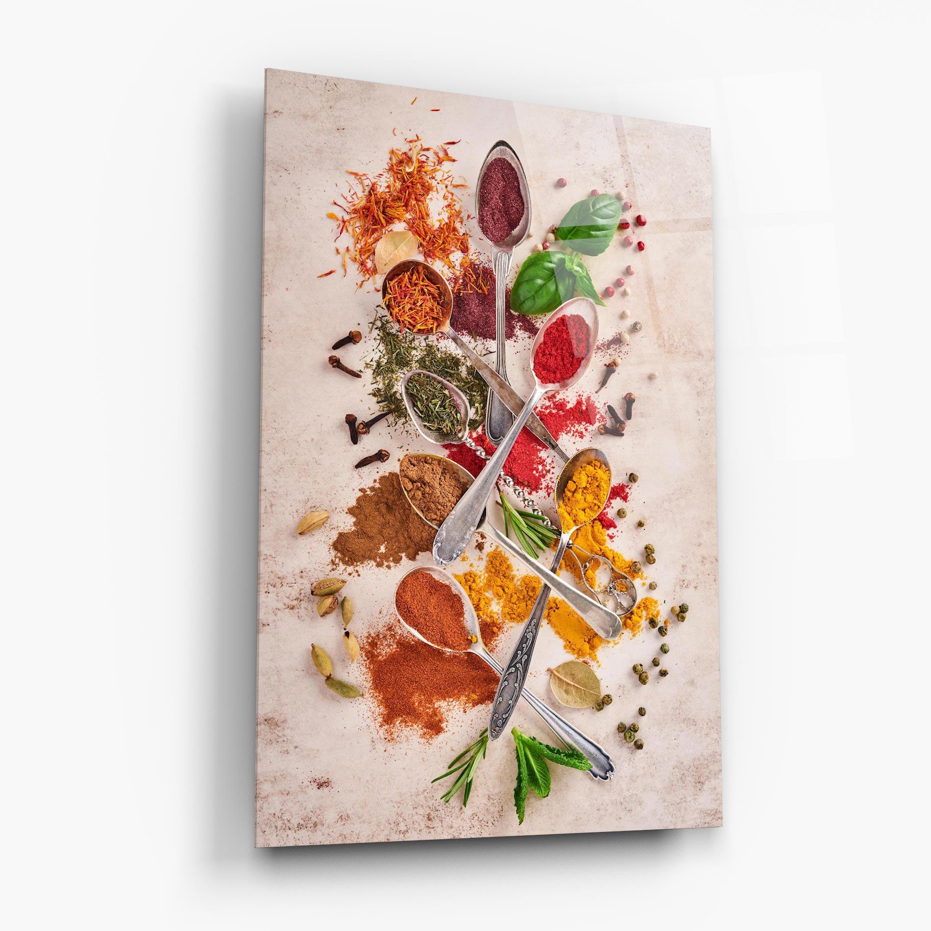 Obraz na Szkle Colorful Spices Cooking mockup 6