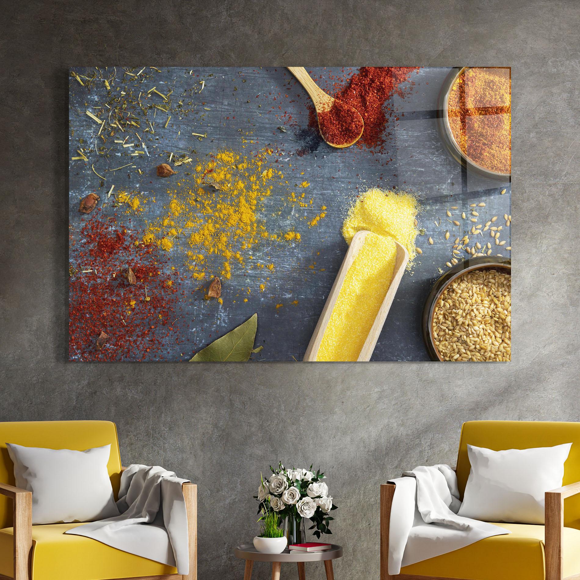 Obraz na Szkle Bowls With Spices mockup 4