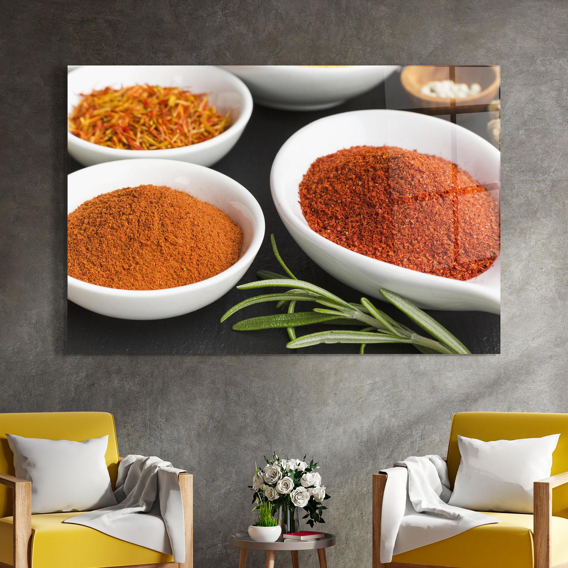 Obraz na Szkle Close Up Spices Powder mockup 4