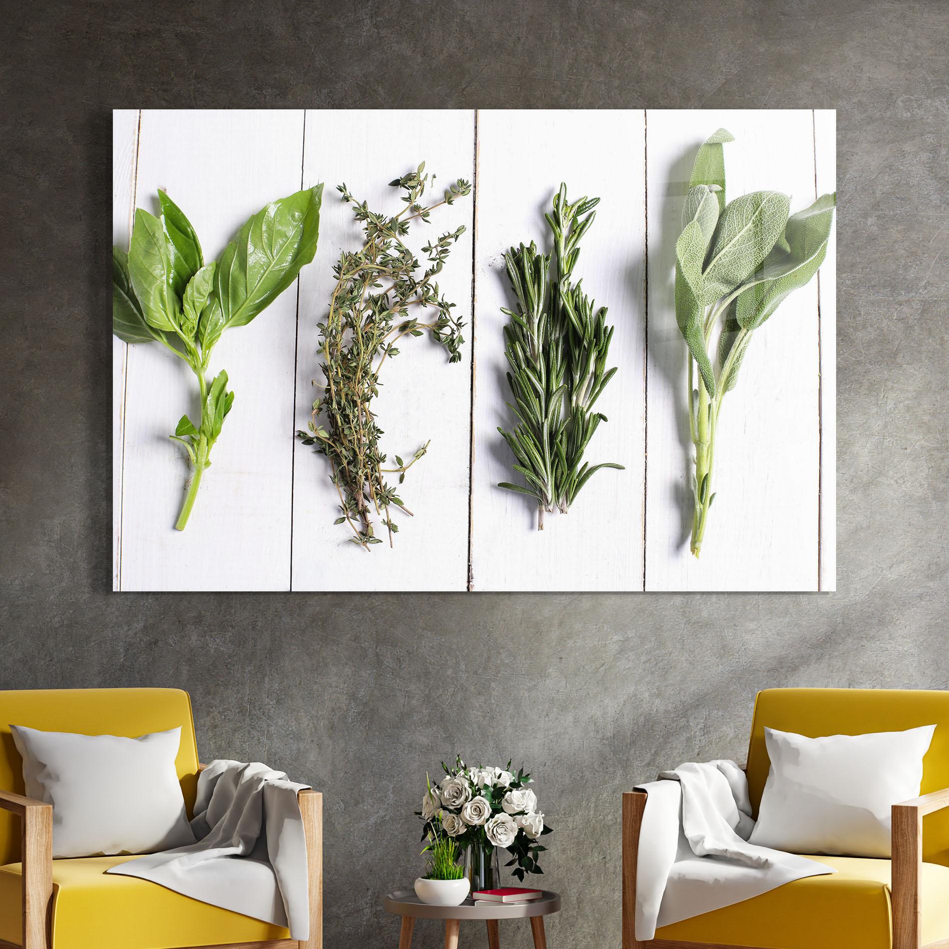 Obraz na Szkle Different Herbs mockup 4