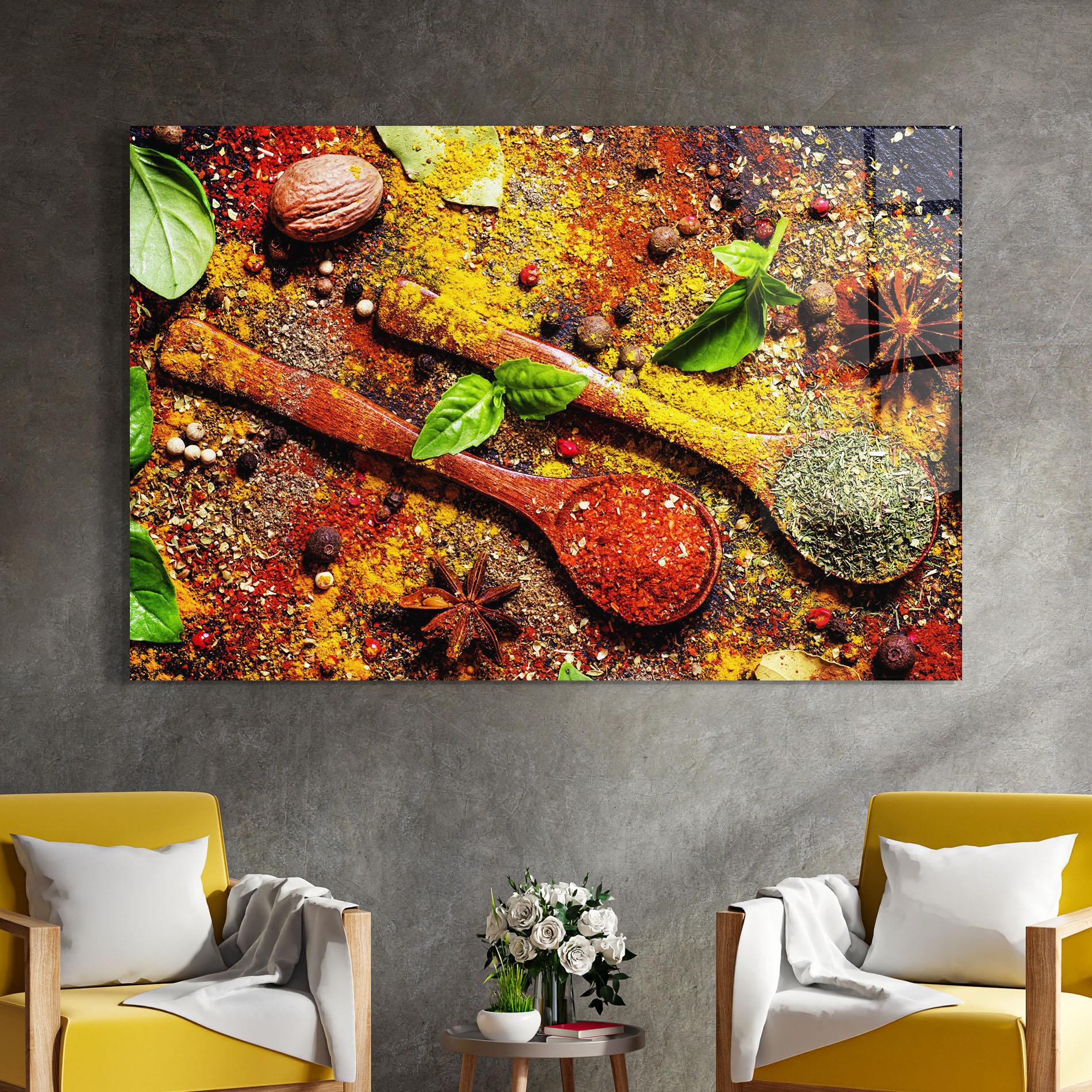 Obraz na Szkle Dried Herbs mockup 4