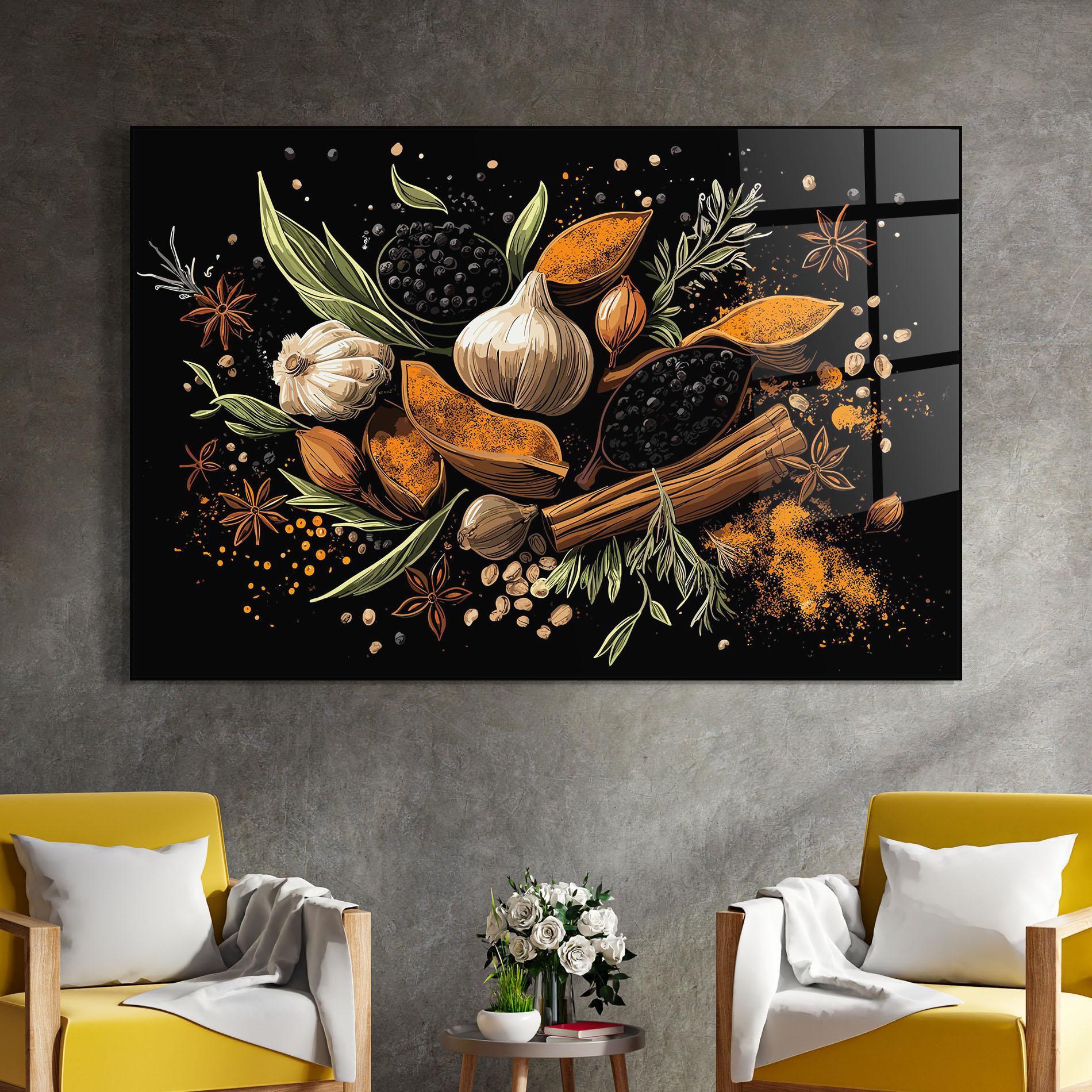 Obraz na Szkle Garlic And Spices mockup 4