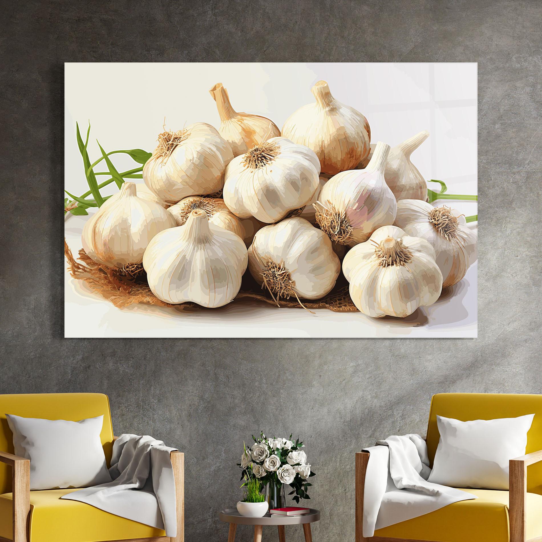 Obraz na Szkle Garlic Art mockup 4
