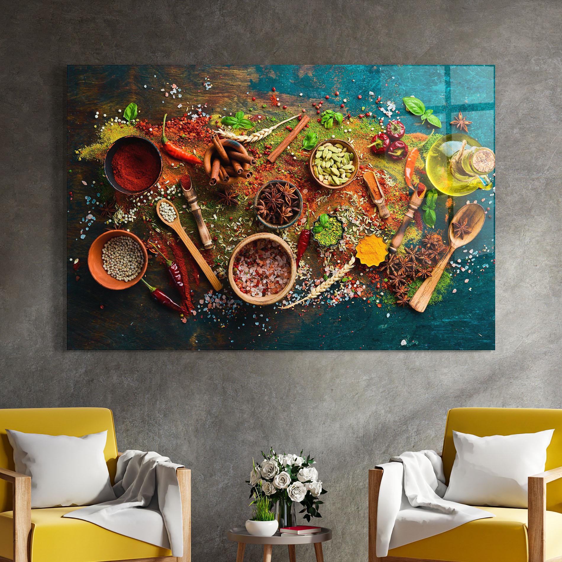 Obraz na Szkle Seasonings Mix mockup 4