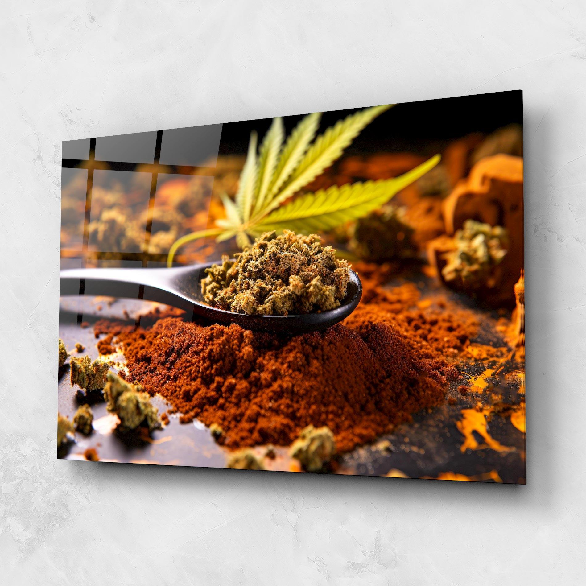 Obraz na Szkle Cannabis Seasoning mockup 1