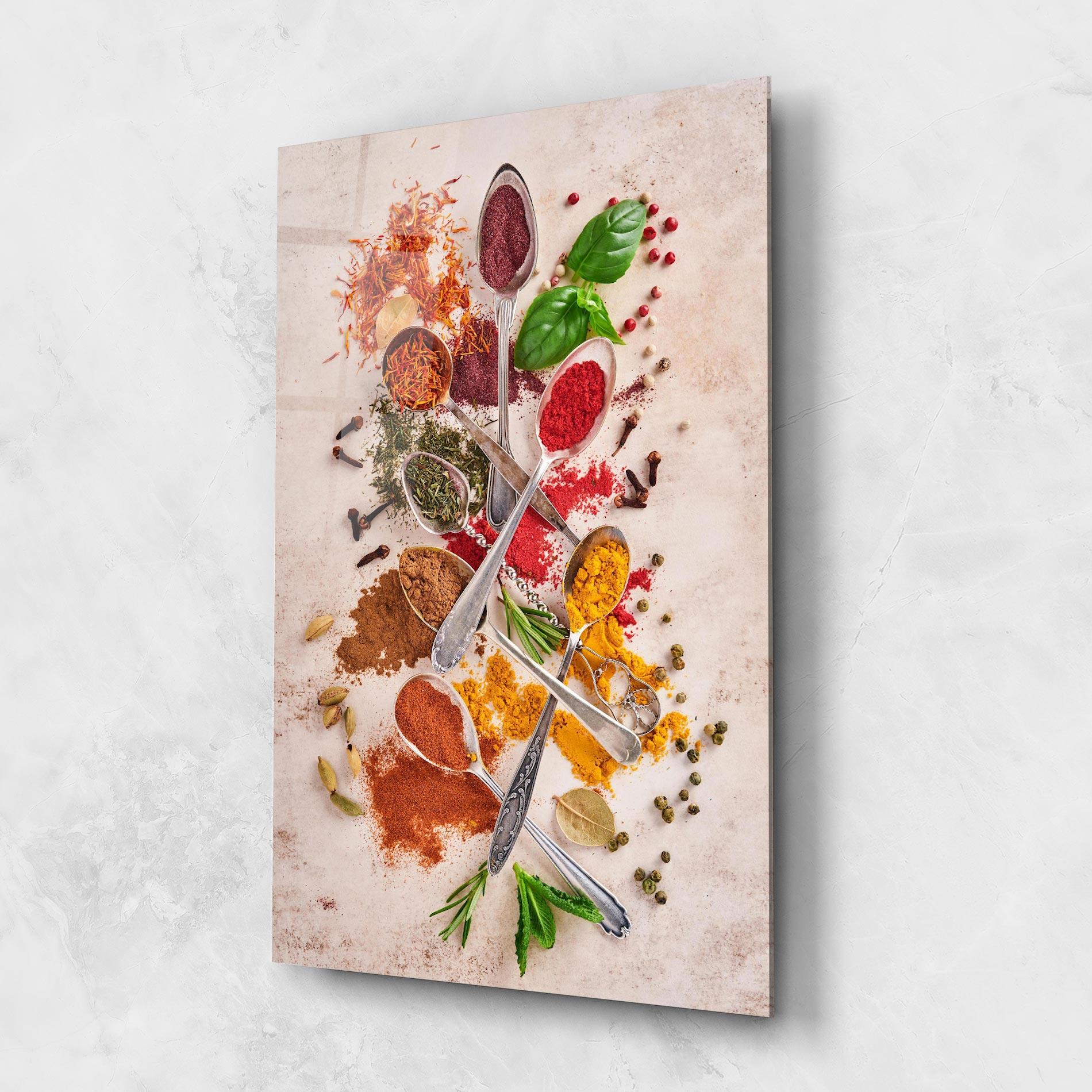 Obraz na Szkle Colorful Spices Cooking mockup 1