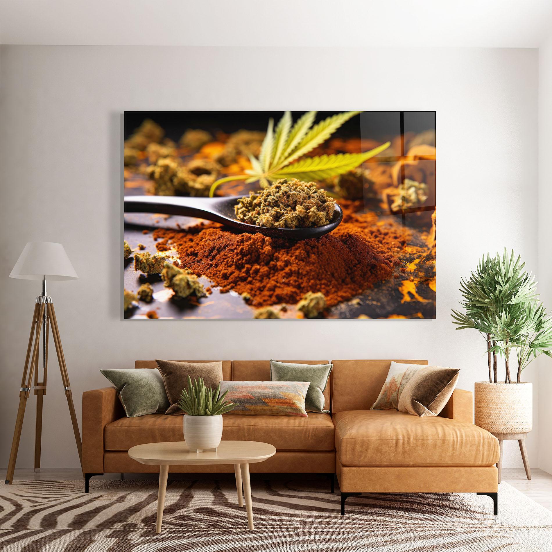 Obraz na Szkle Cannabis Seasoning mockup 7