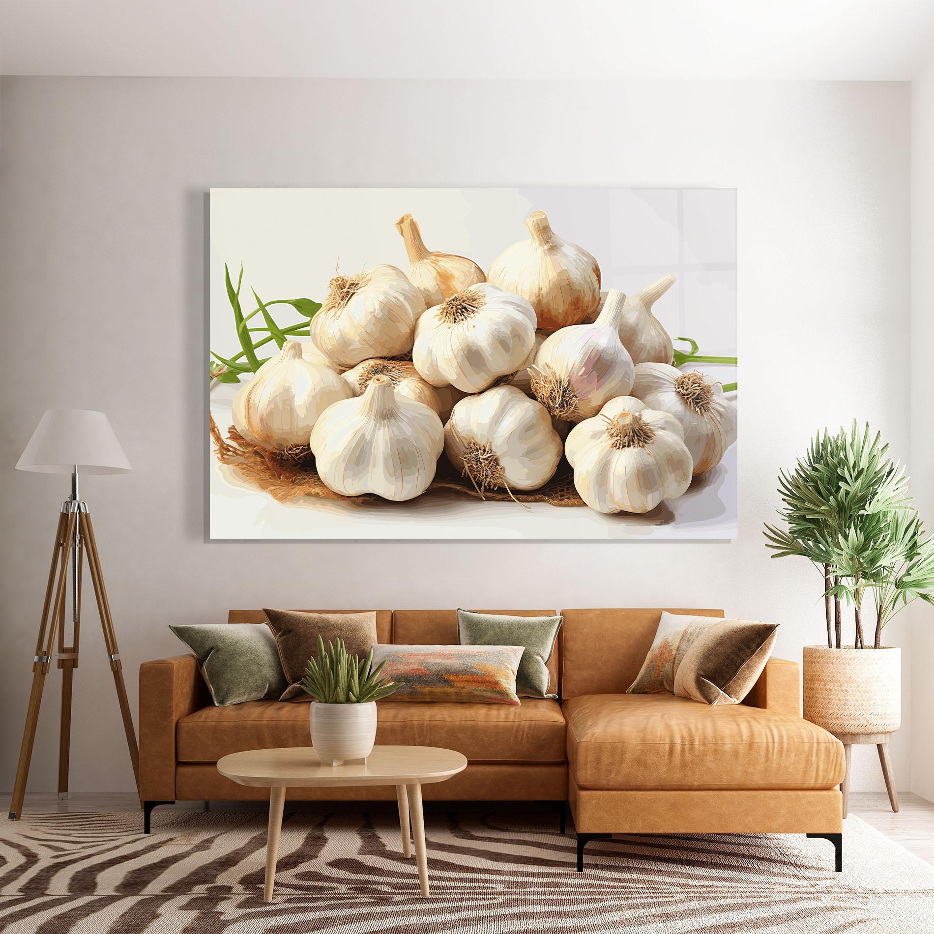 Obraz na Szkle Garlic Art mockup 7