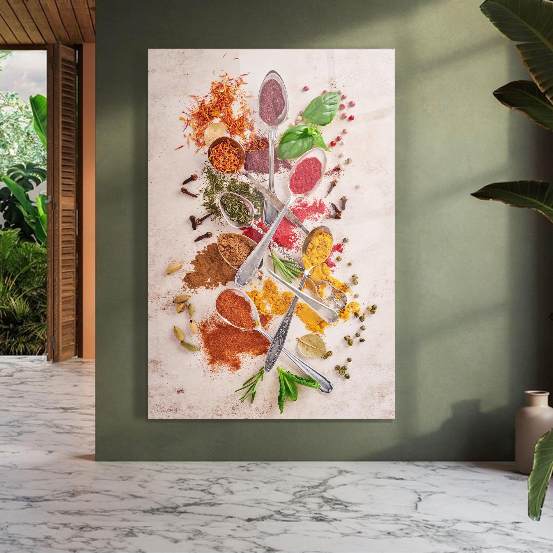 Obraz na Szkle Colorful Spices Cooking mockup 7