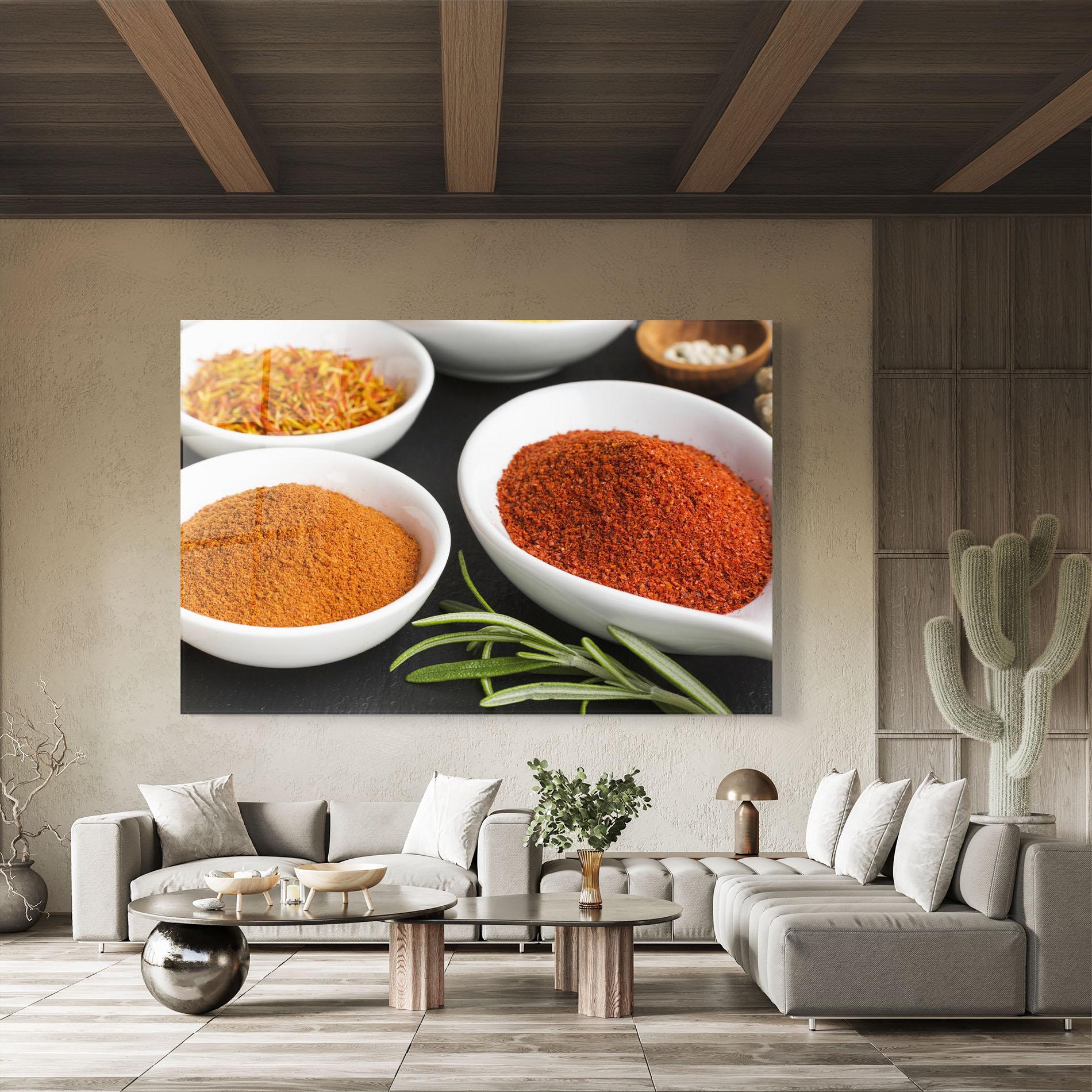 Obraz na Szkle Close Up Spices Powder mockup 8