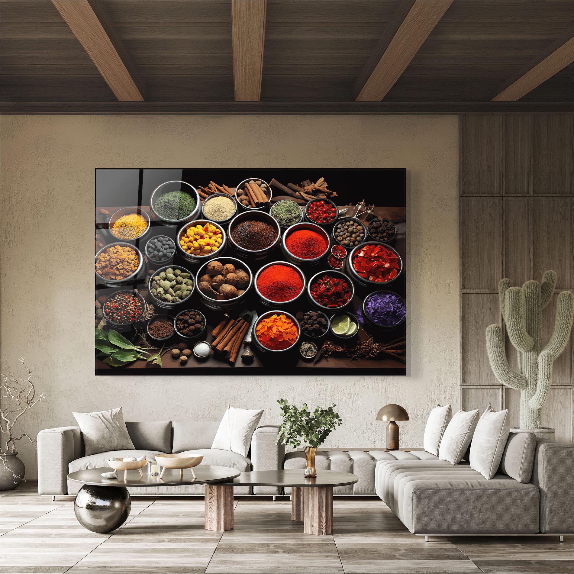 Obraz na Szkle Colorful Herbs Art mockup 8