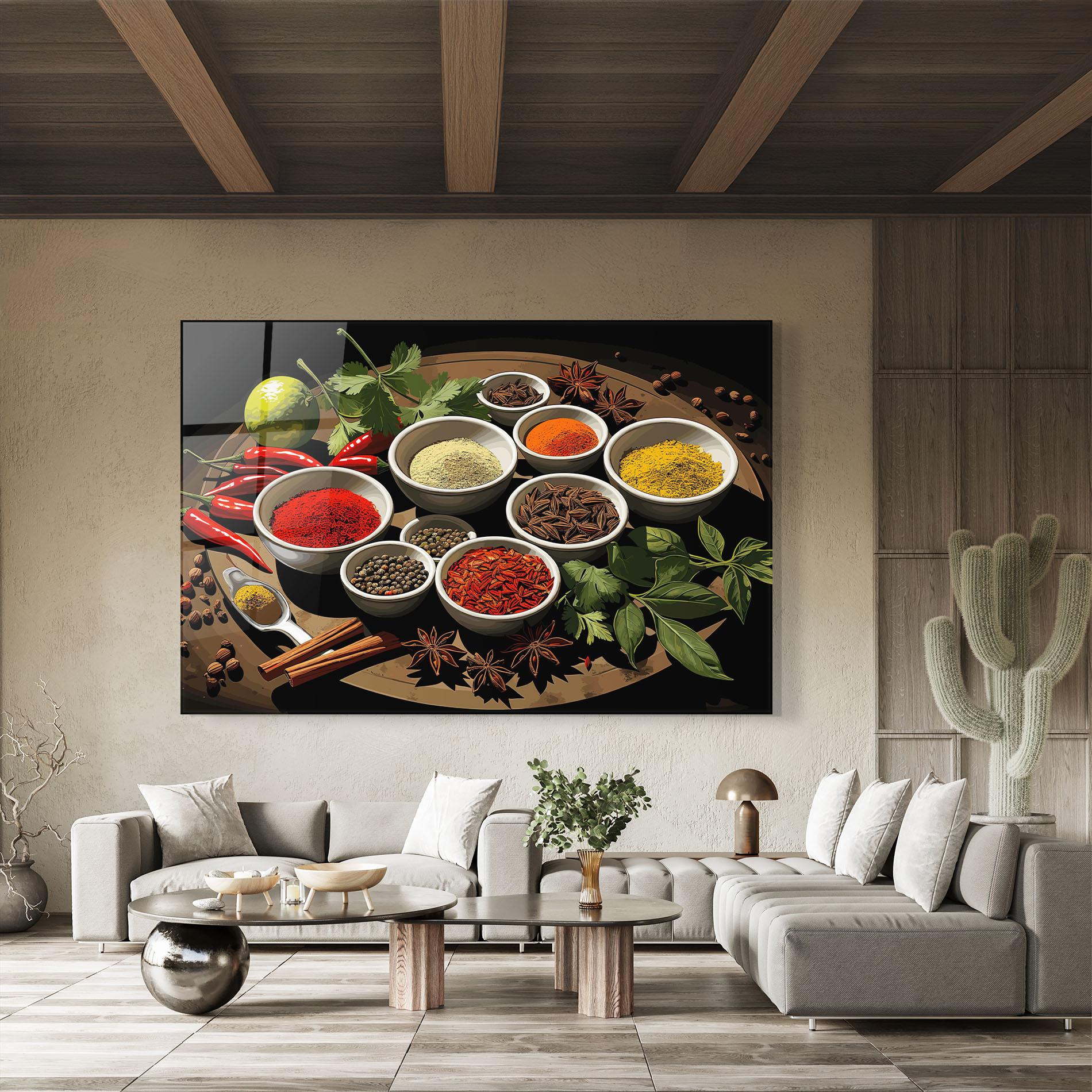 Obraz na Szkle Colorful Seasonings mockup 8